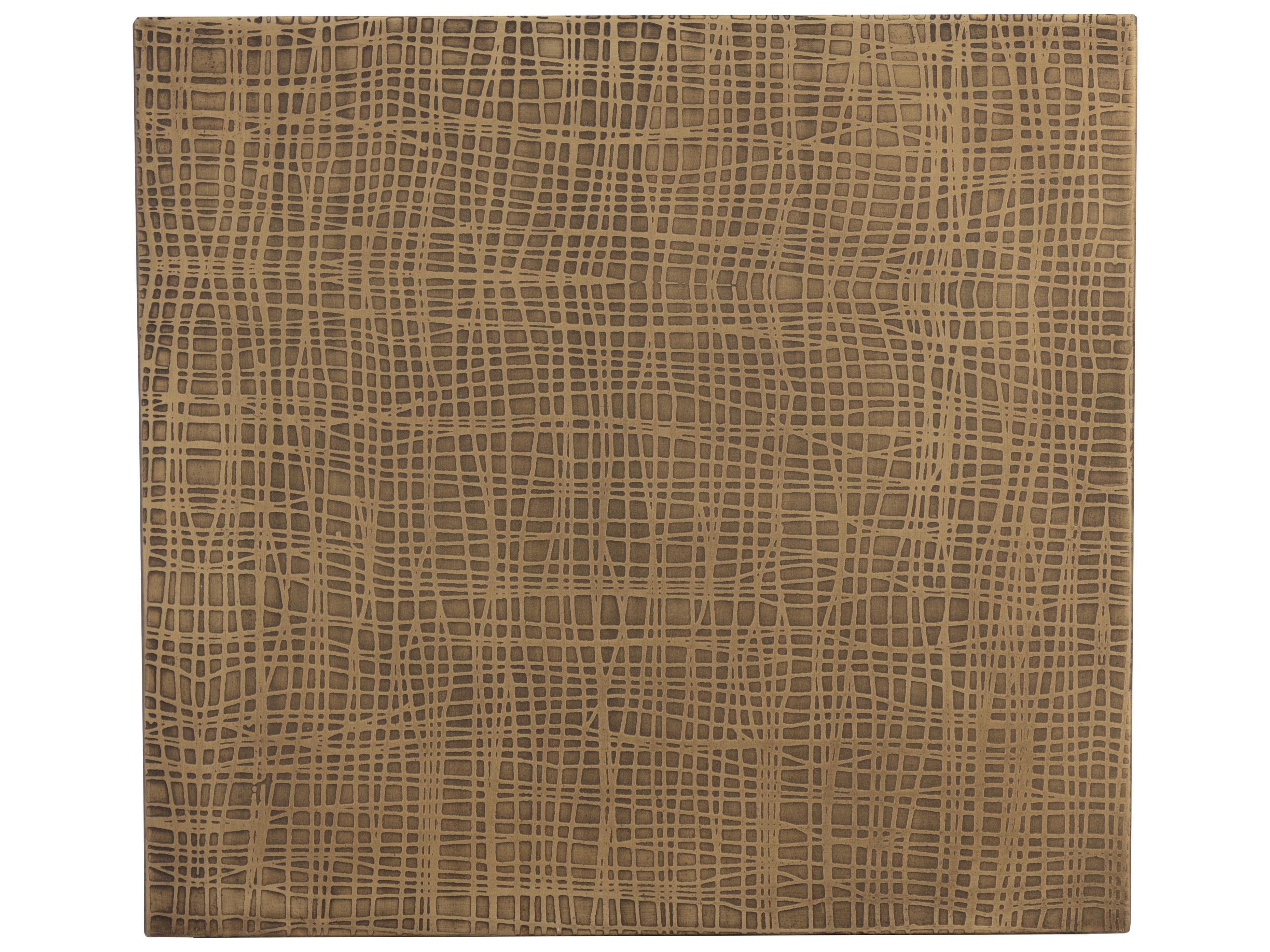 Sunpan Albans Square Metal Antique Brass Black End Table