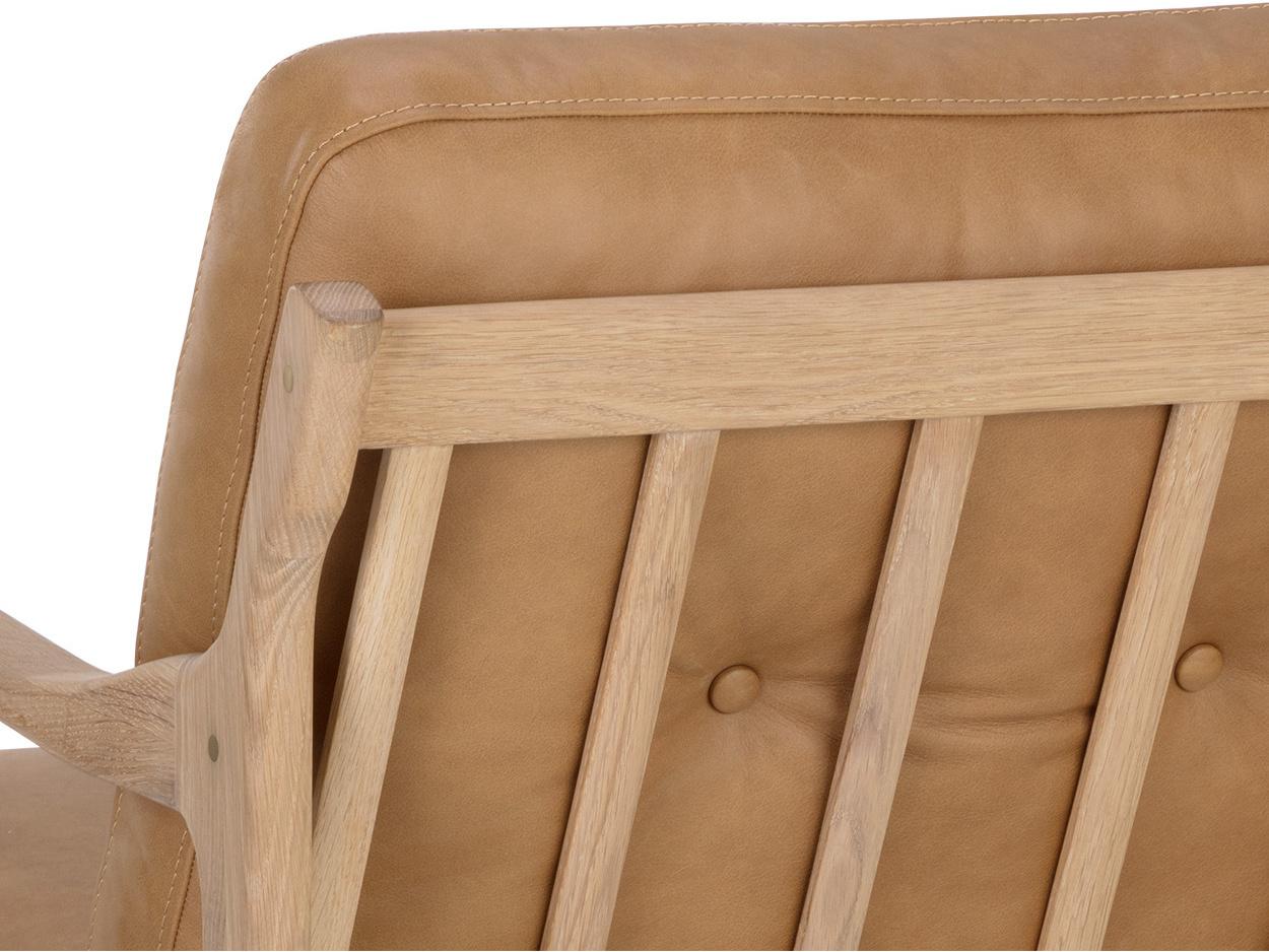 Sunpan Gilmore Brown Leather Accent Chair