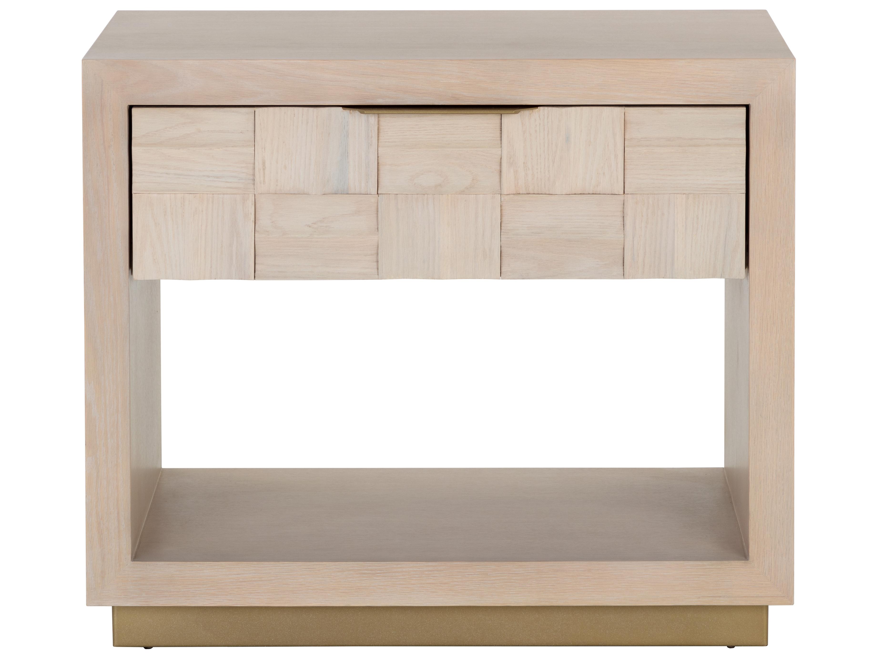 Sunpan Akava 1-Drawer Oak Wood Nightstand