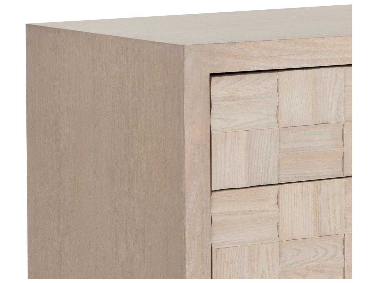 Sunpan Akava 4-Drawers Oak Wood Double Dresser