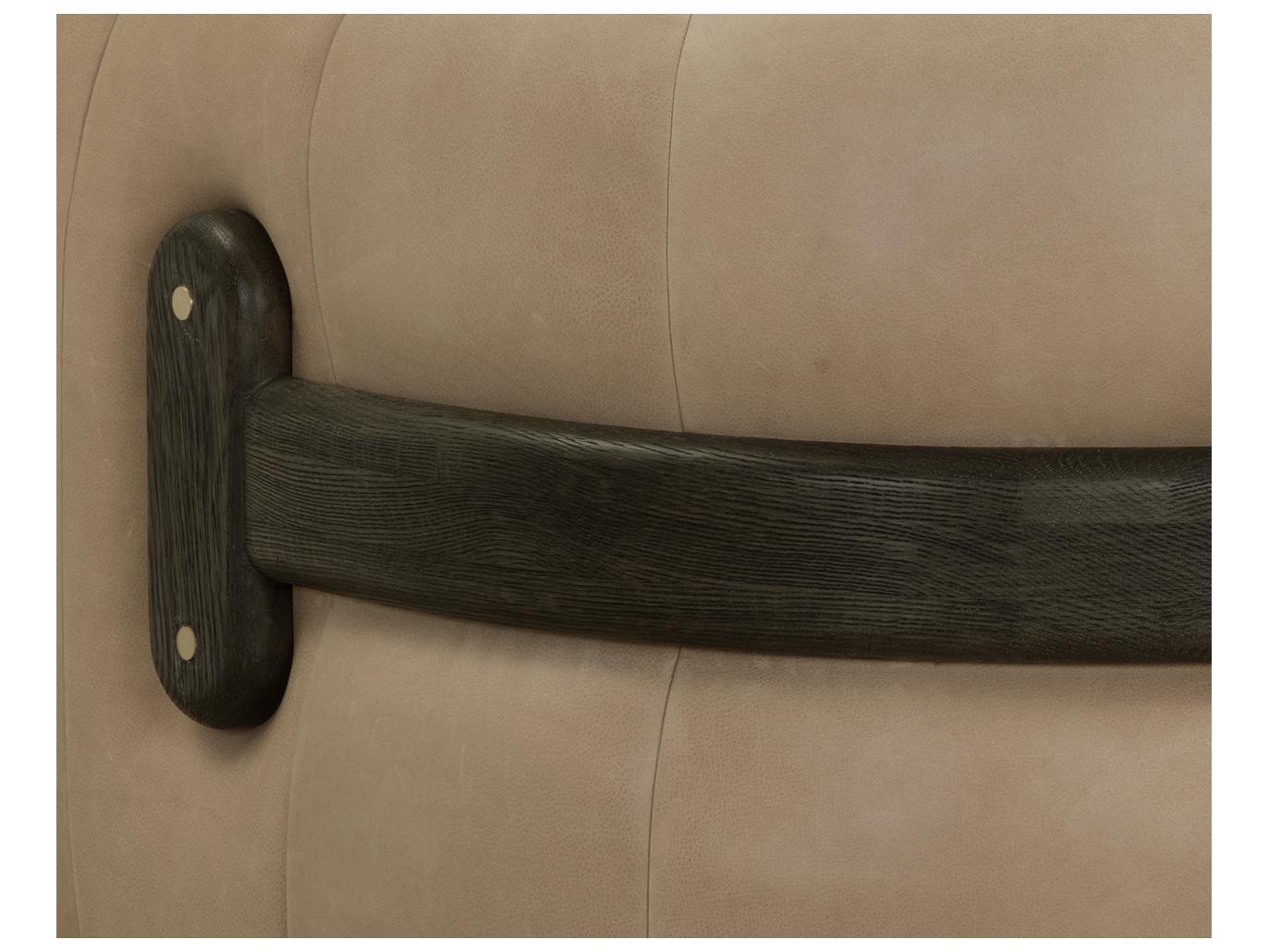 Sunpan Tadeo Swivel Beige Leather Accent Chair