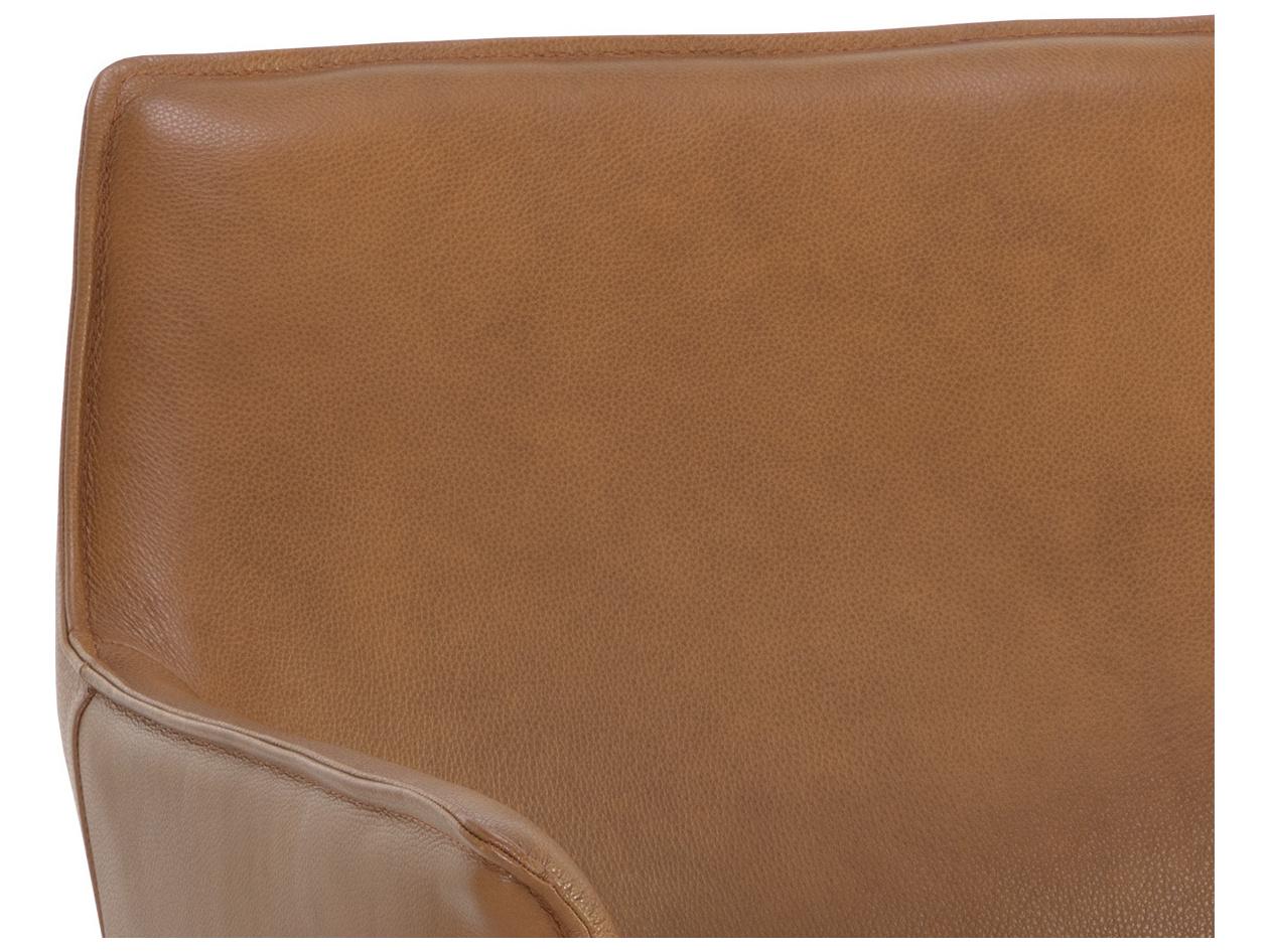 Sunpan Crosby Brown Leather Accent Chair