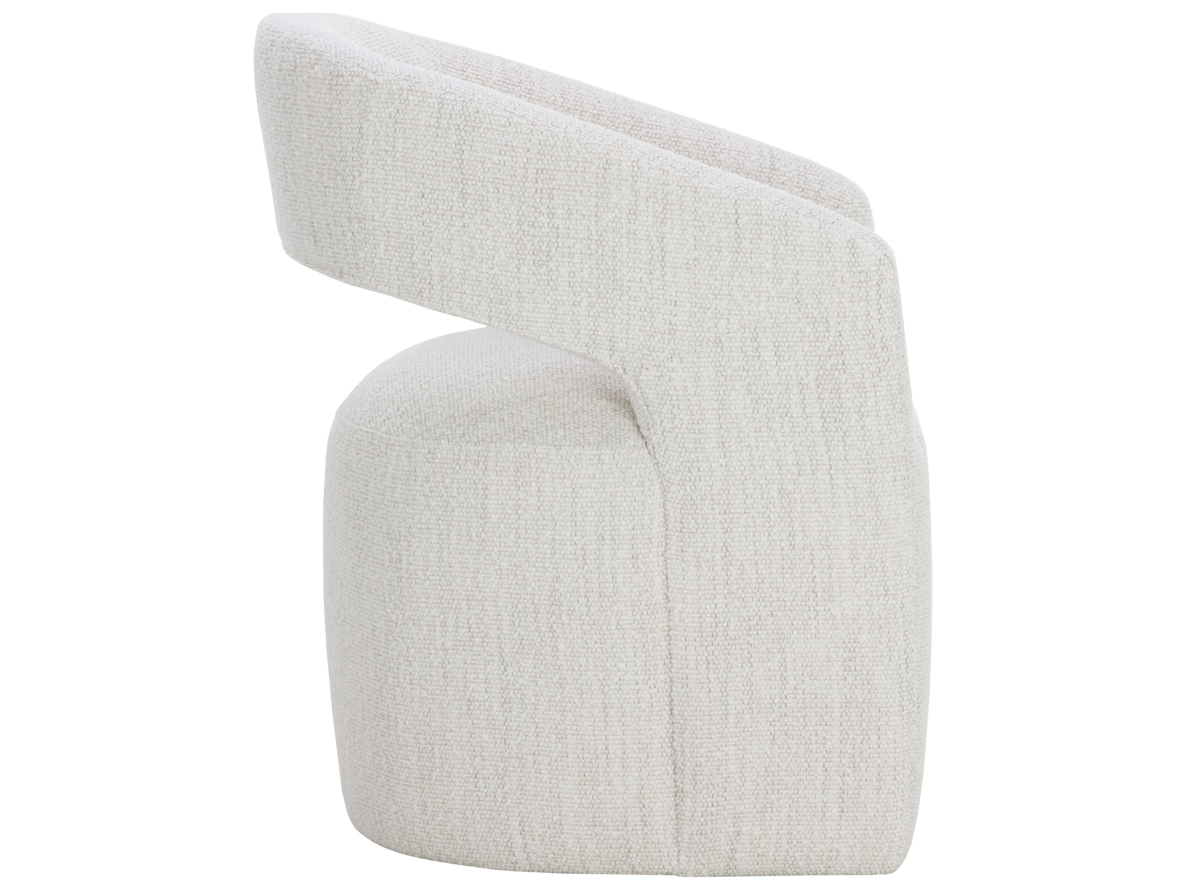 Sunpan Lloret Beige Upholstered Arm Dining Chair