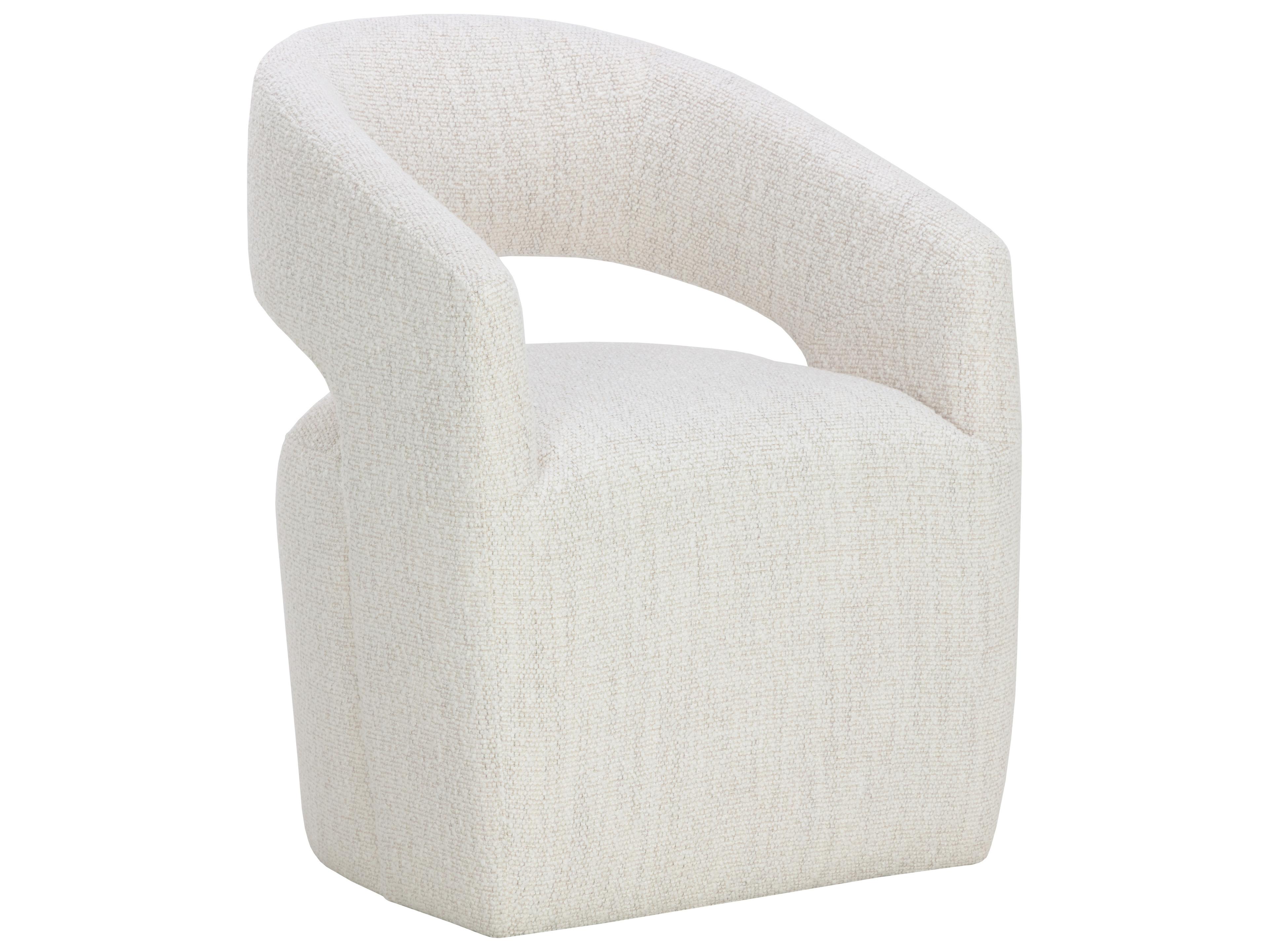 Sunpan Lloret Beige Upholstered Arm Dining Chair