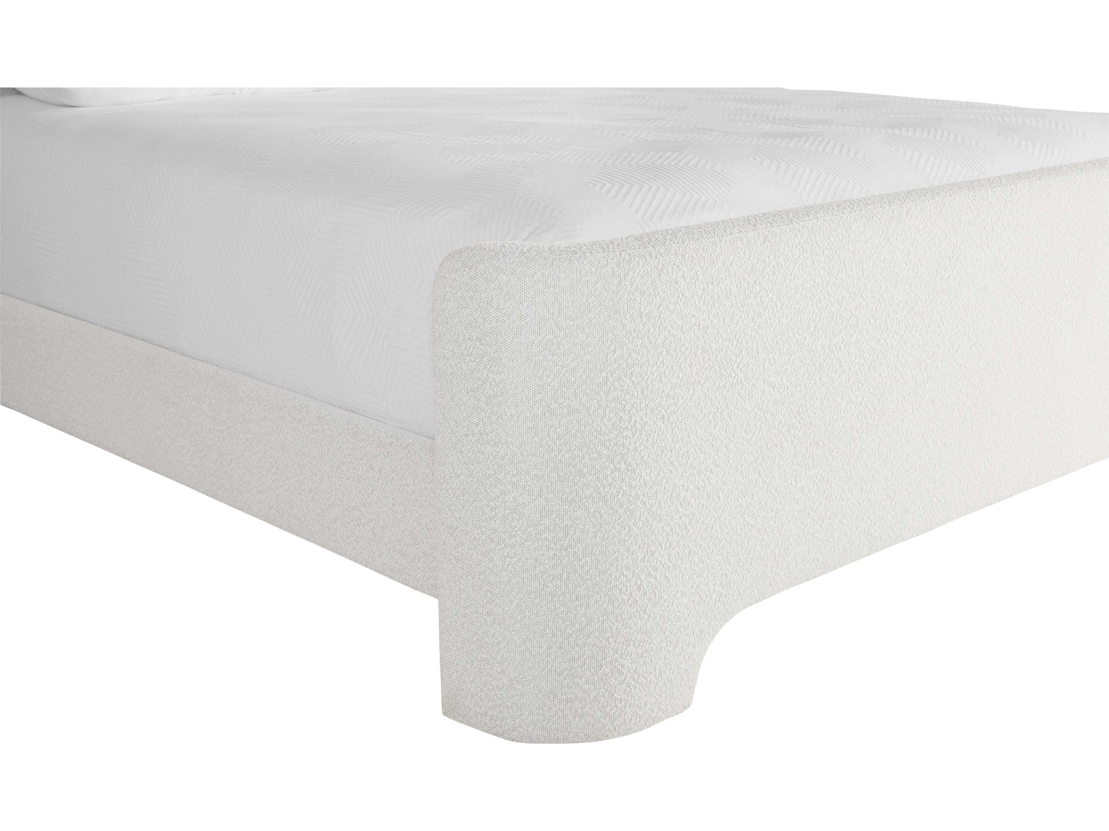 Sunpan Ives Cream Beige Upholstered Queen Panel Bed