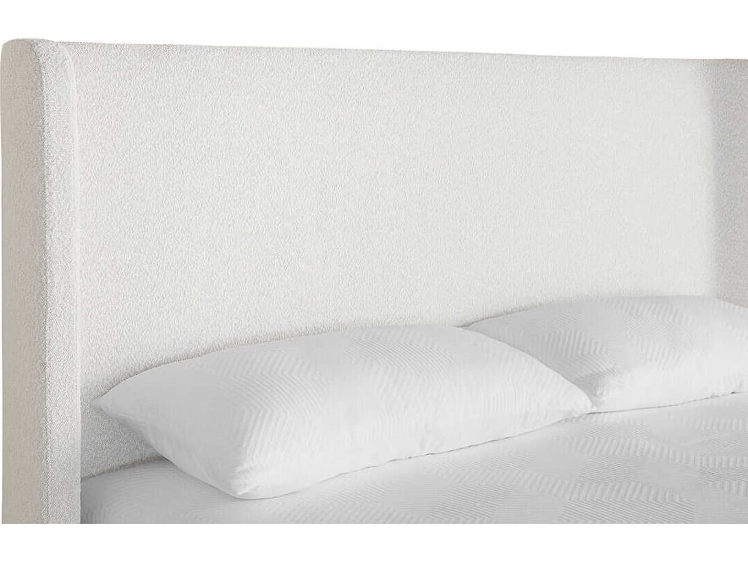 Sunpan Ives Cream Beige Upholstered Queen Panel Bed