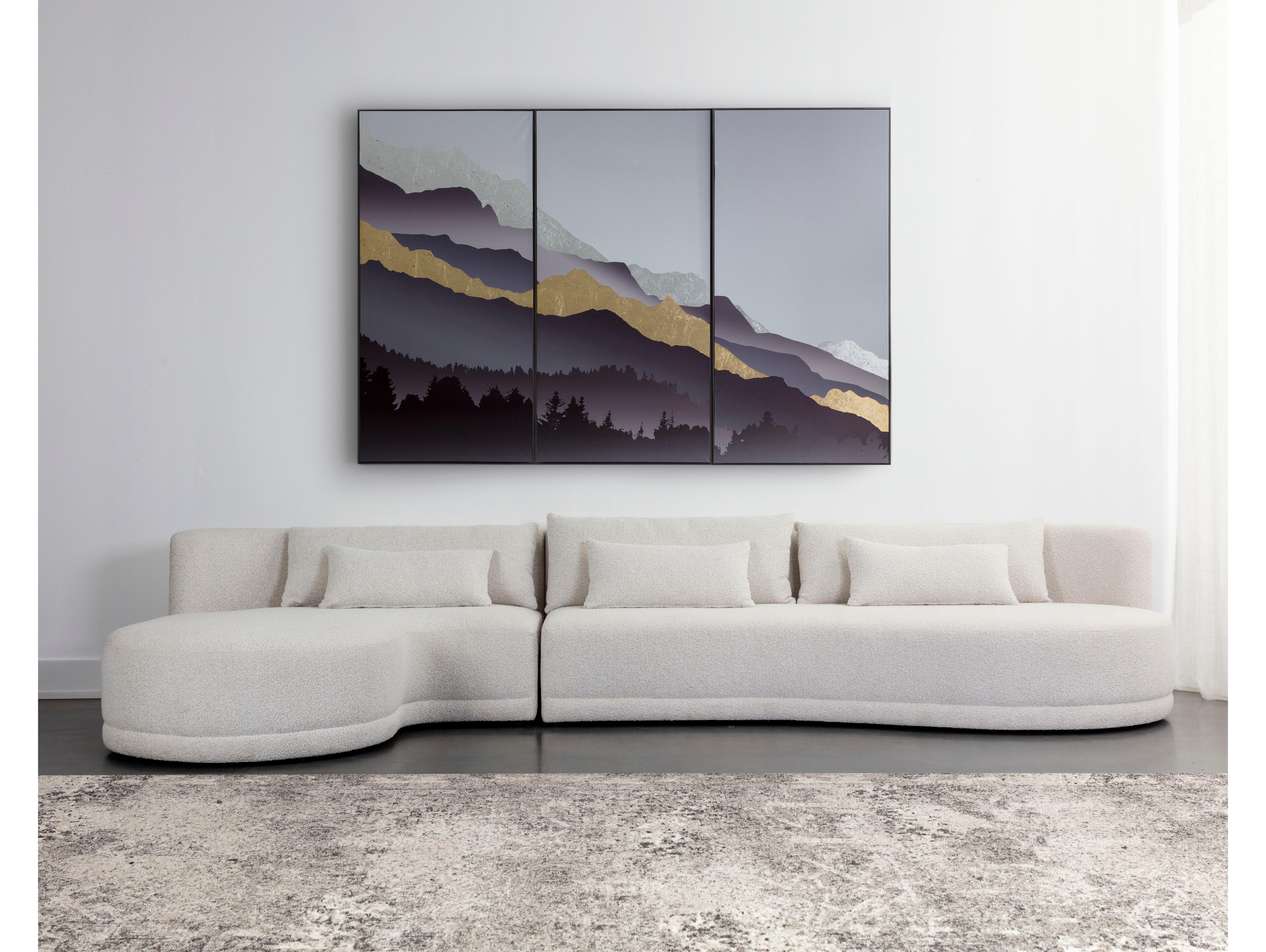 Sunpan Laken Copenhagen White Upholstered Sofa