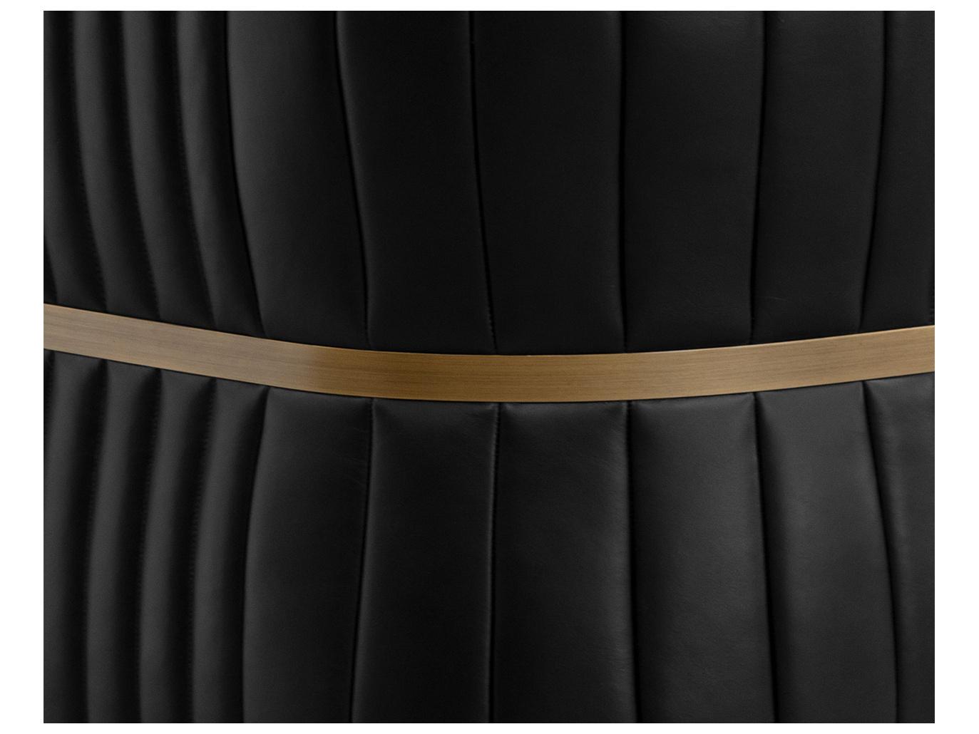 Sunpan Tryor Black Leather Accent Chair