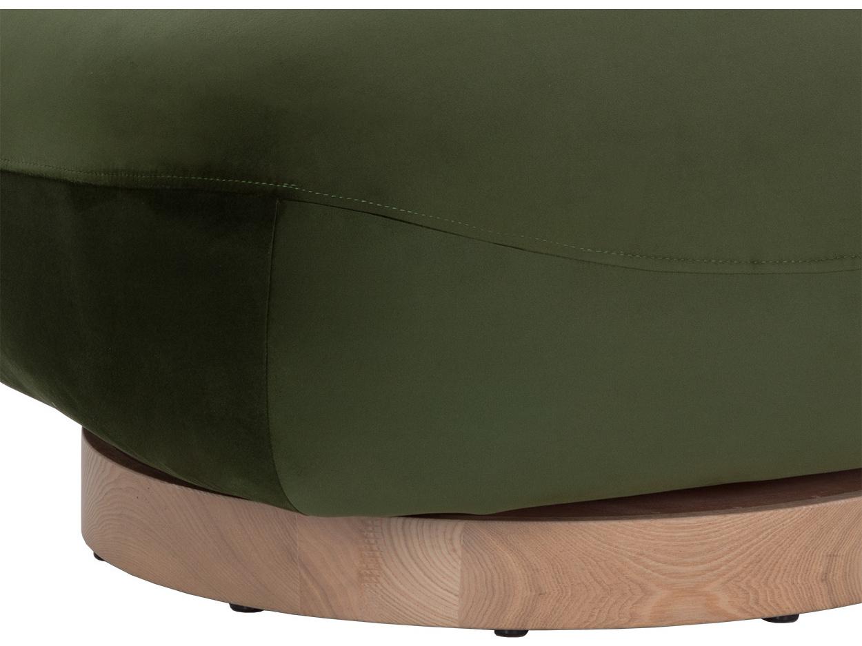 Sunpan Franze Swivel Green Fabric Accent Chair