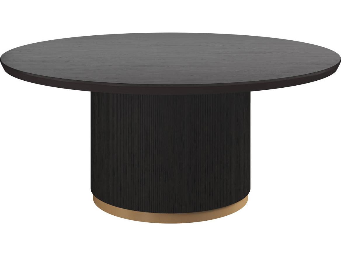 Sunpan Kalla Round Wood Charcoal Dining Table