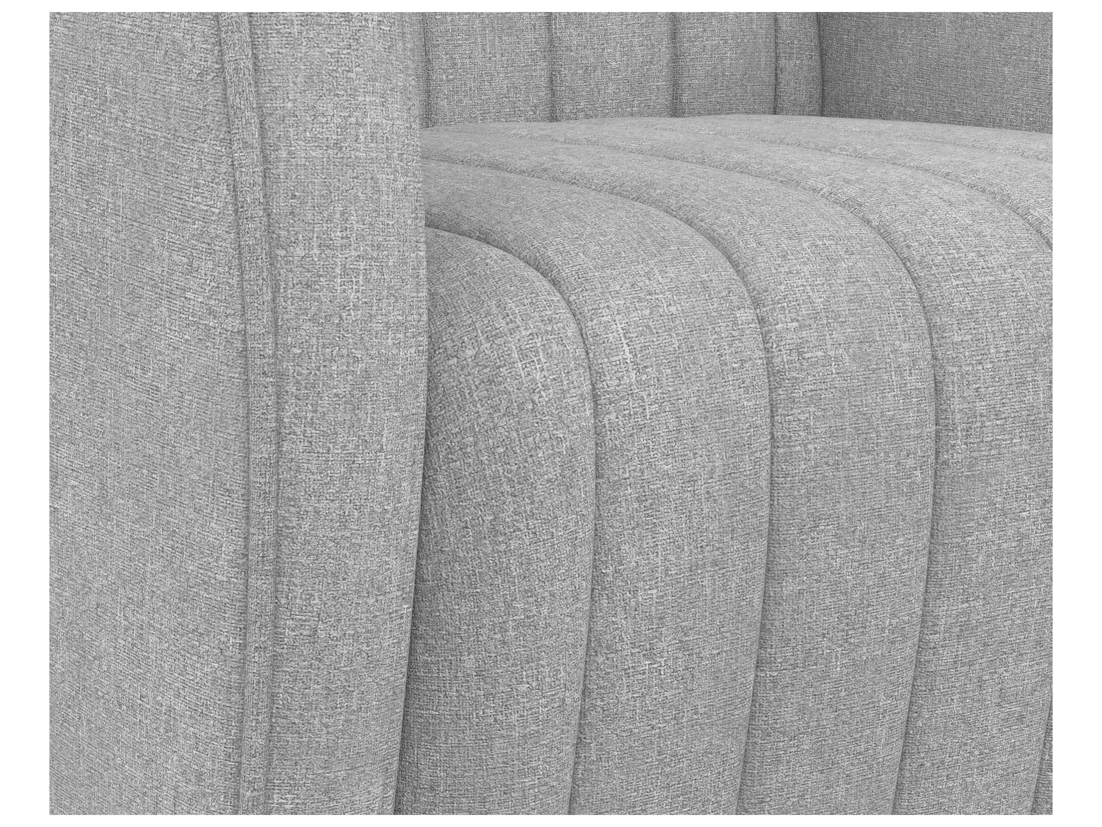 Sunpan Garrison Swivel Gray Fabric Accent Chair