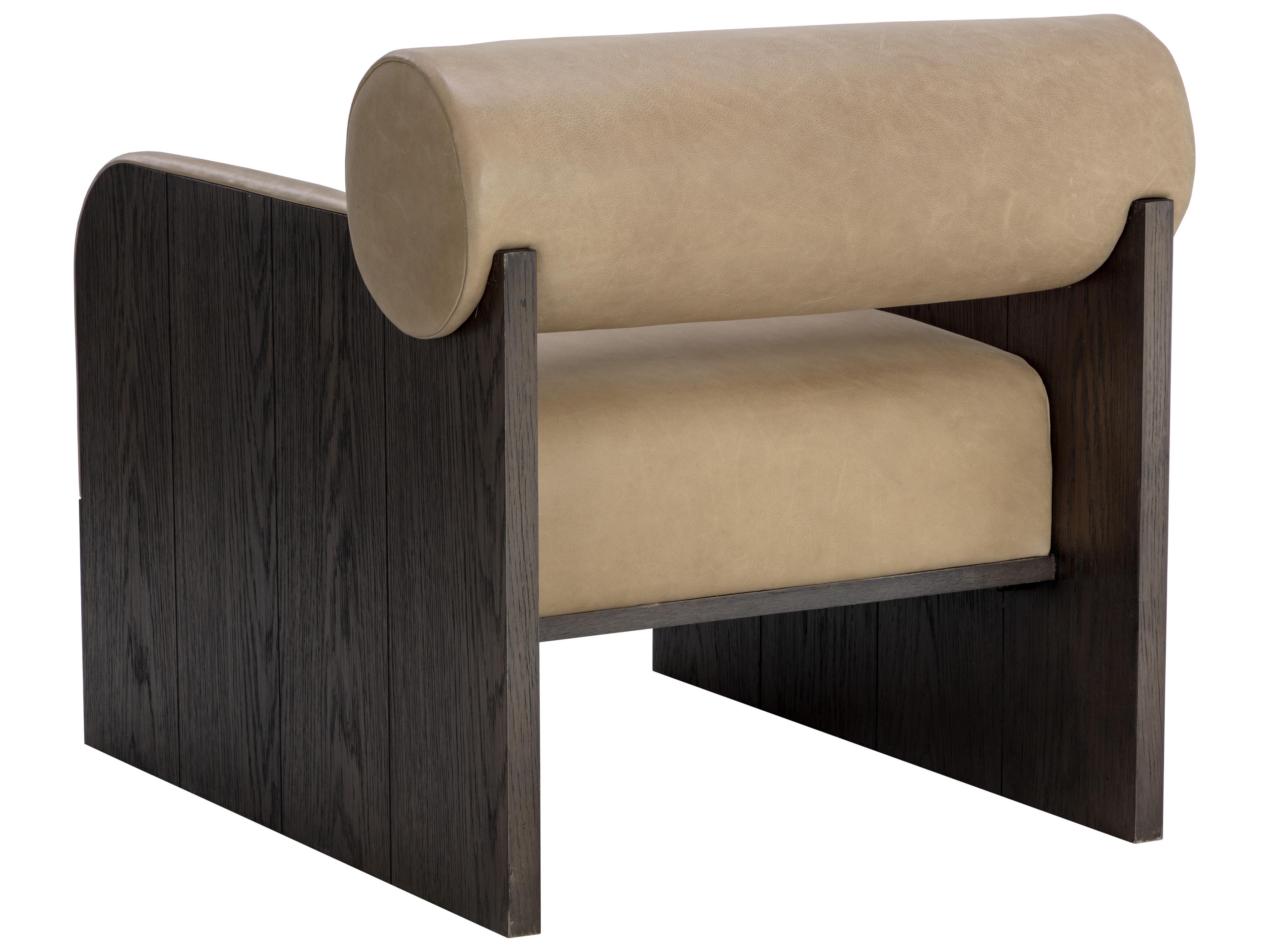 Sunpan Coburn Brown Leather Accent Chair