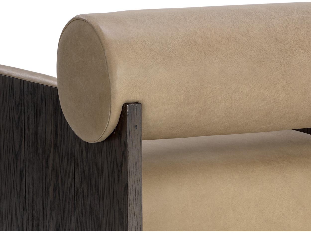 Sunpan Coburn Brown Leather Accent Chair