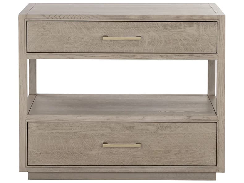 Sunpan Bridgerton 2-Drawers Oak Wood Nightstand