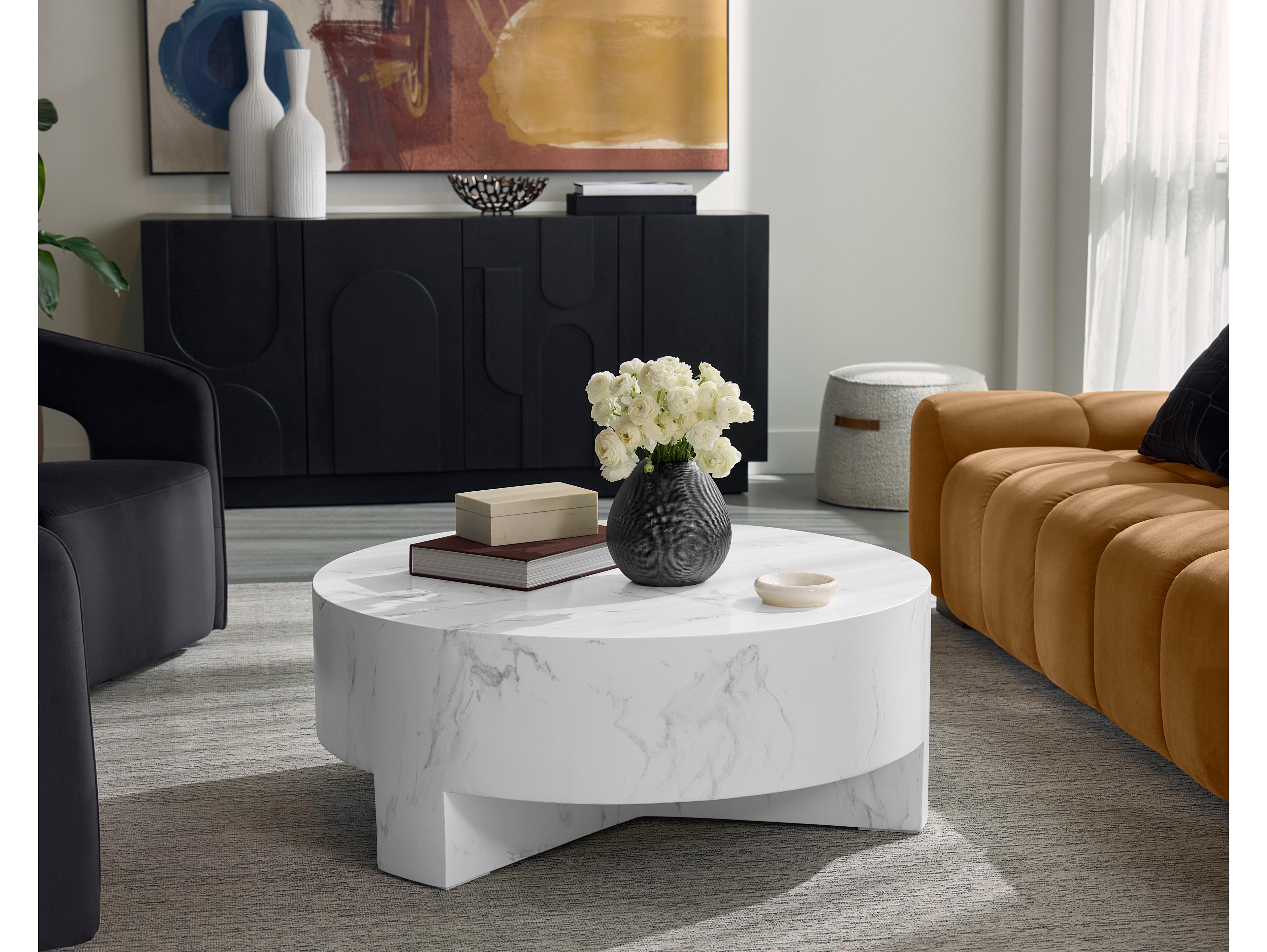 Sunpan Cove 74" Oak Wood Black Sideboard