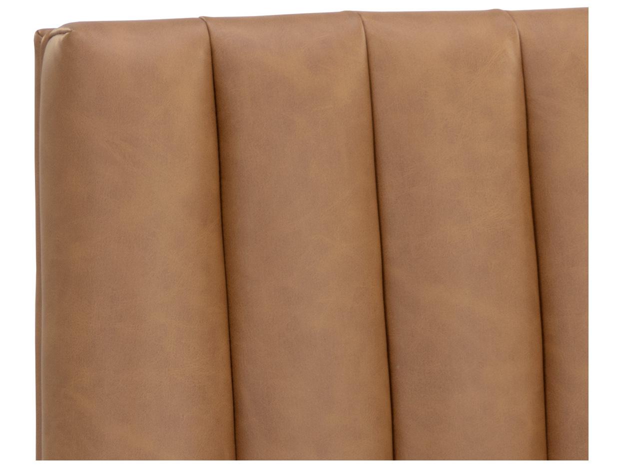 Sunpan Wilbur Antique Brass Faux Leather Counter Stool