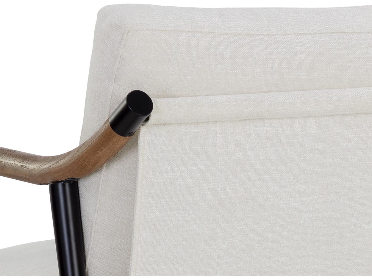 Sunpan Meadow White Fabric Accent Chair
