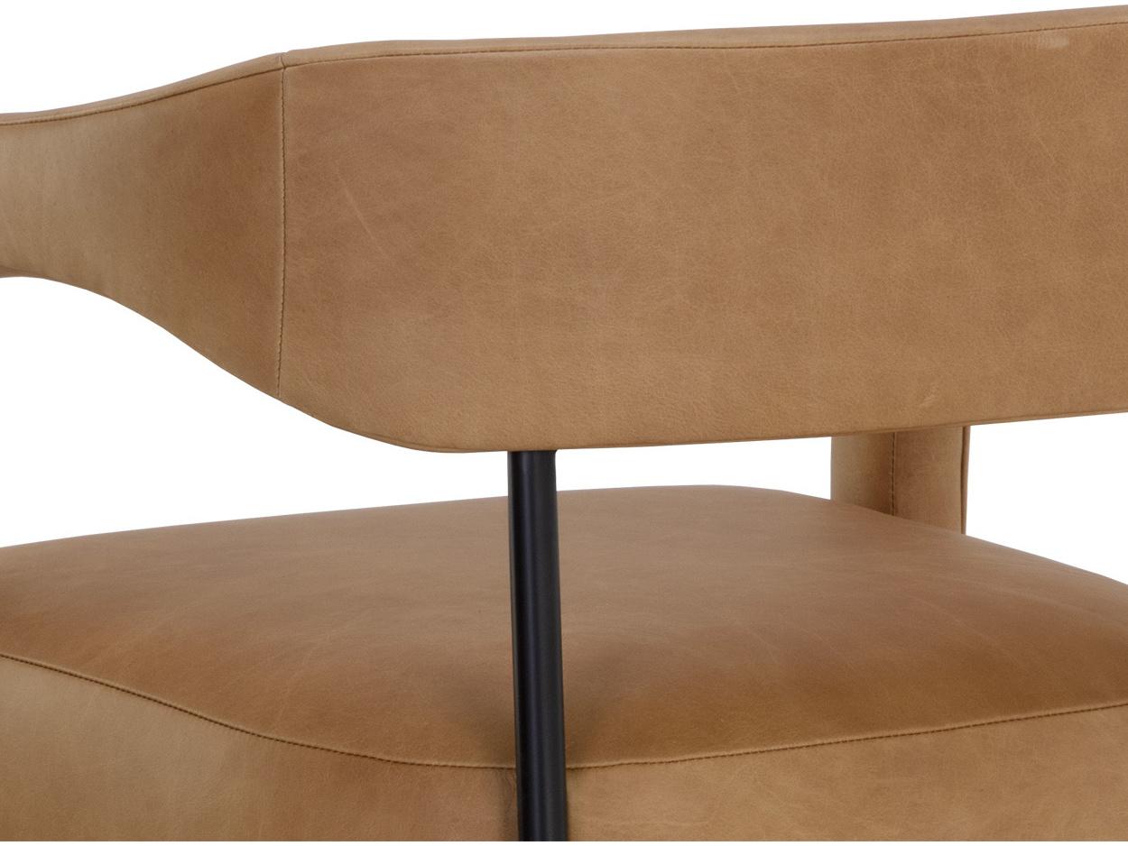 Sunpan Mavia Ludlow Sesame Leather Counter Stool