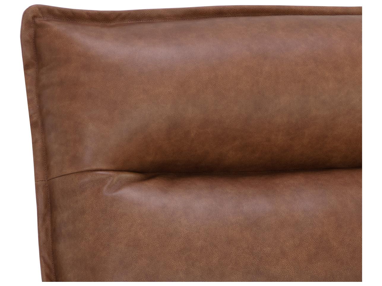 Sunpan Colson Swivel Brown Leather Accent Chair
