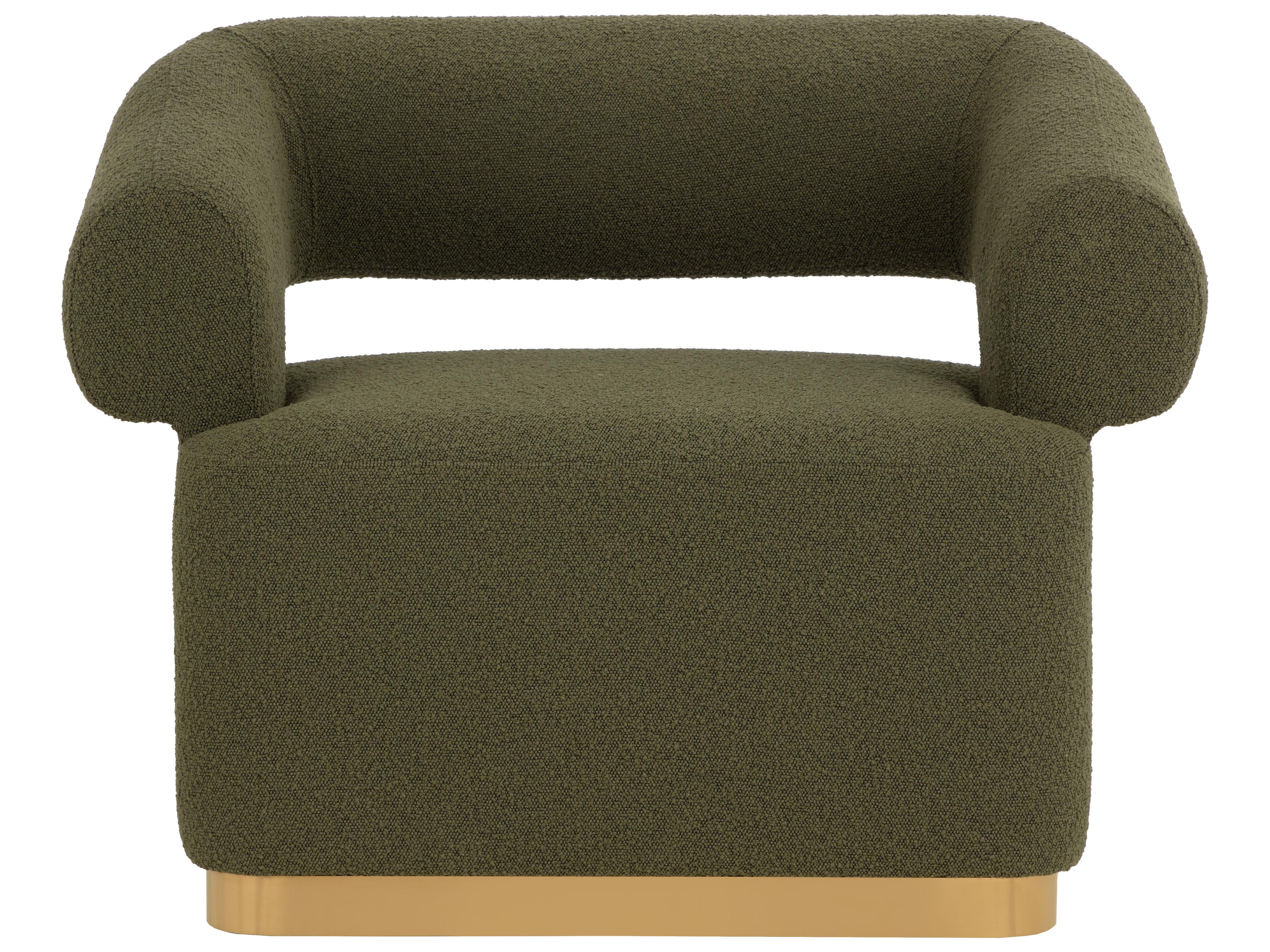 Sunpan Aggie Swivel Green Accent Chair
