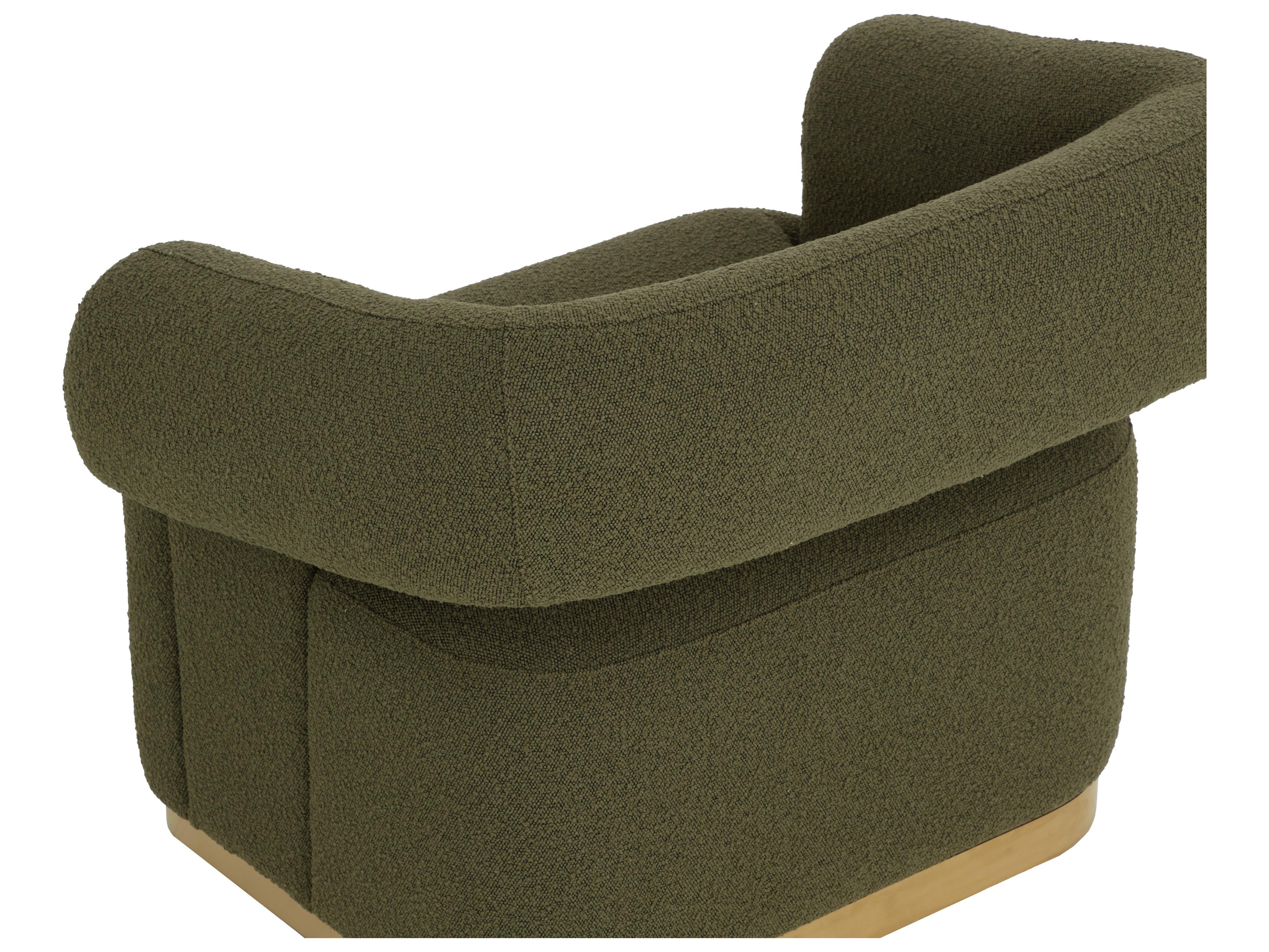 Sunpan Aggie Swivel Green Accent Chair