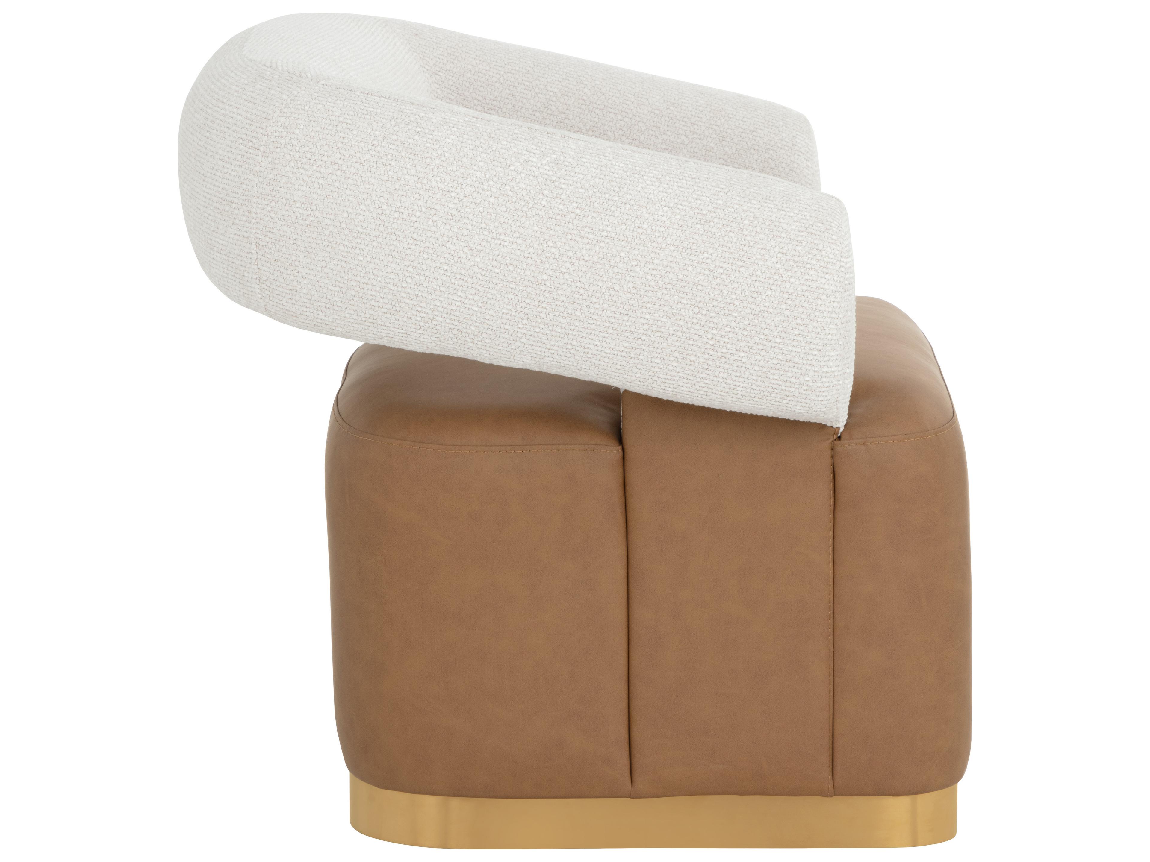 Sunpan Aggie Swivel Brown Accent Chair