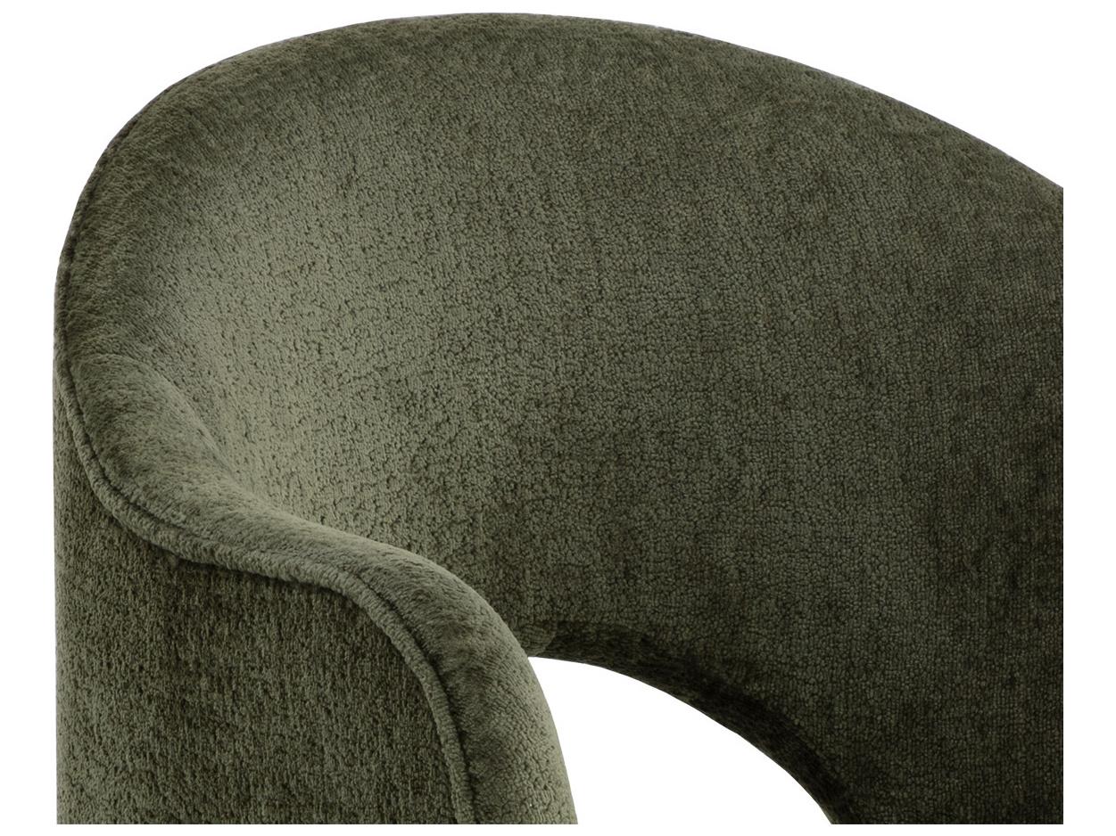 Sunpan Anaya Green Upholstered Arm Dining Chair