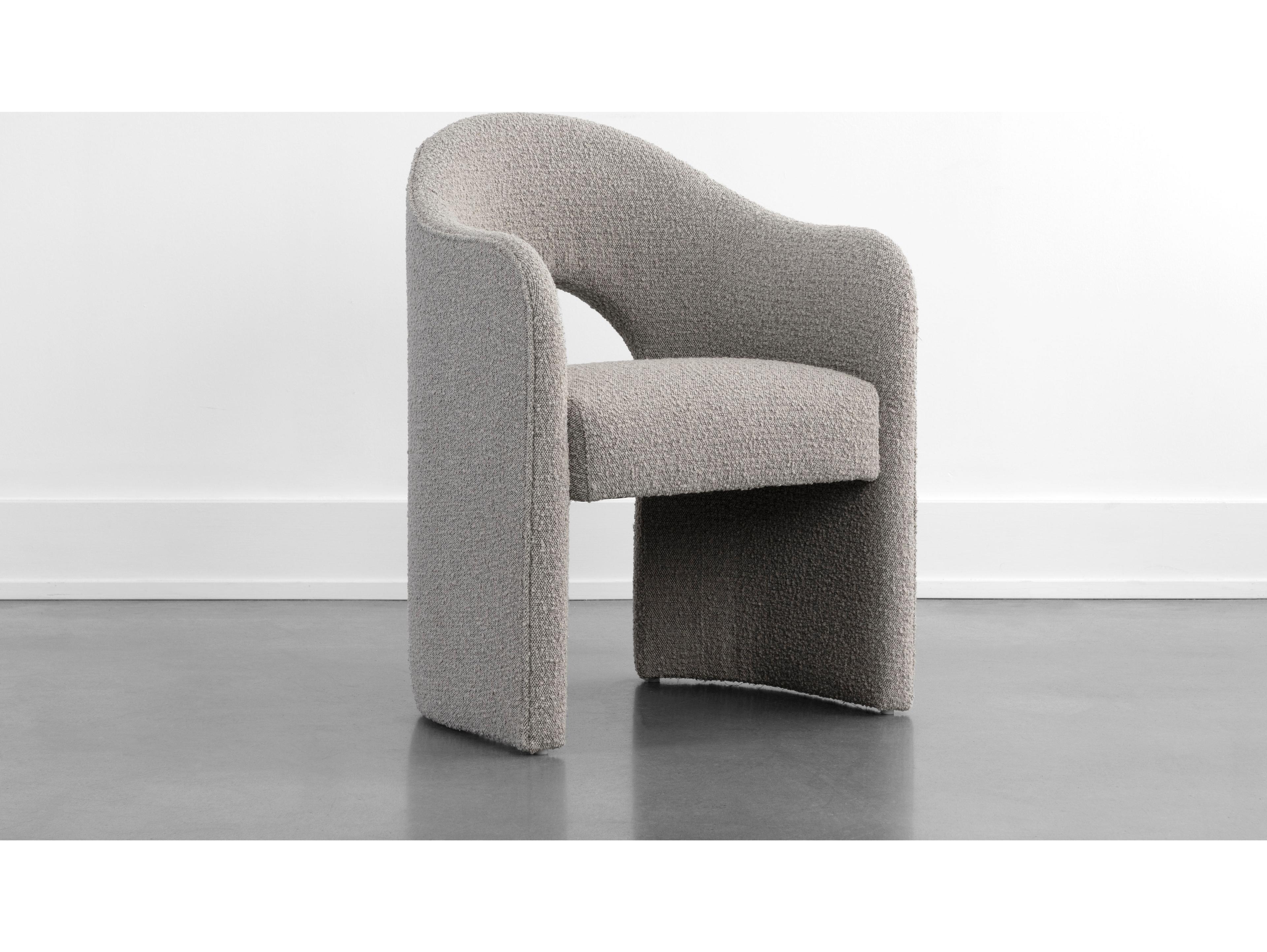 Sunpan Anaya Gray Upholstered Arm Dining Chair