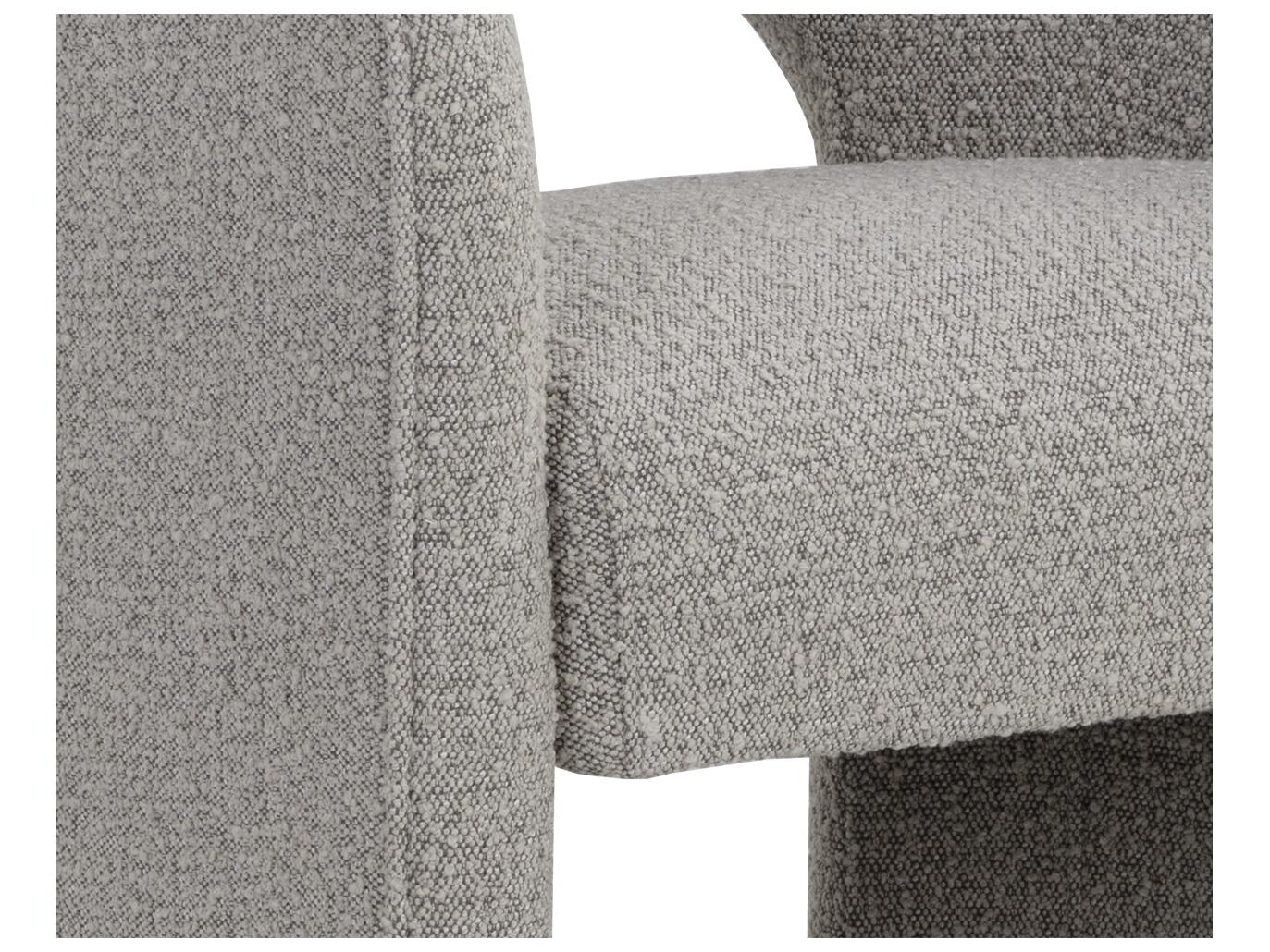 Sunpan Anaya Gray Upholstered Arm Dining Chair