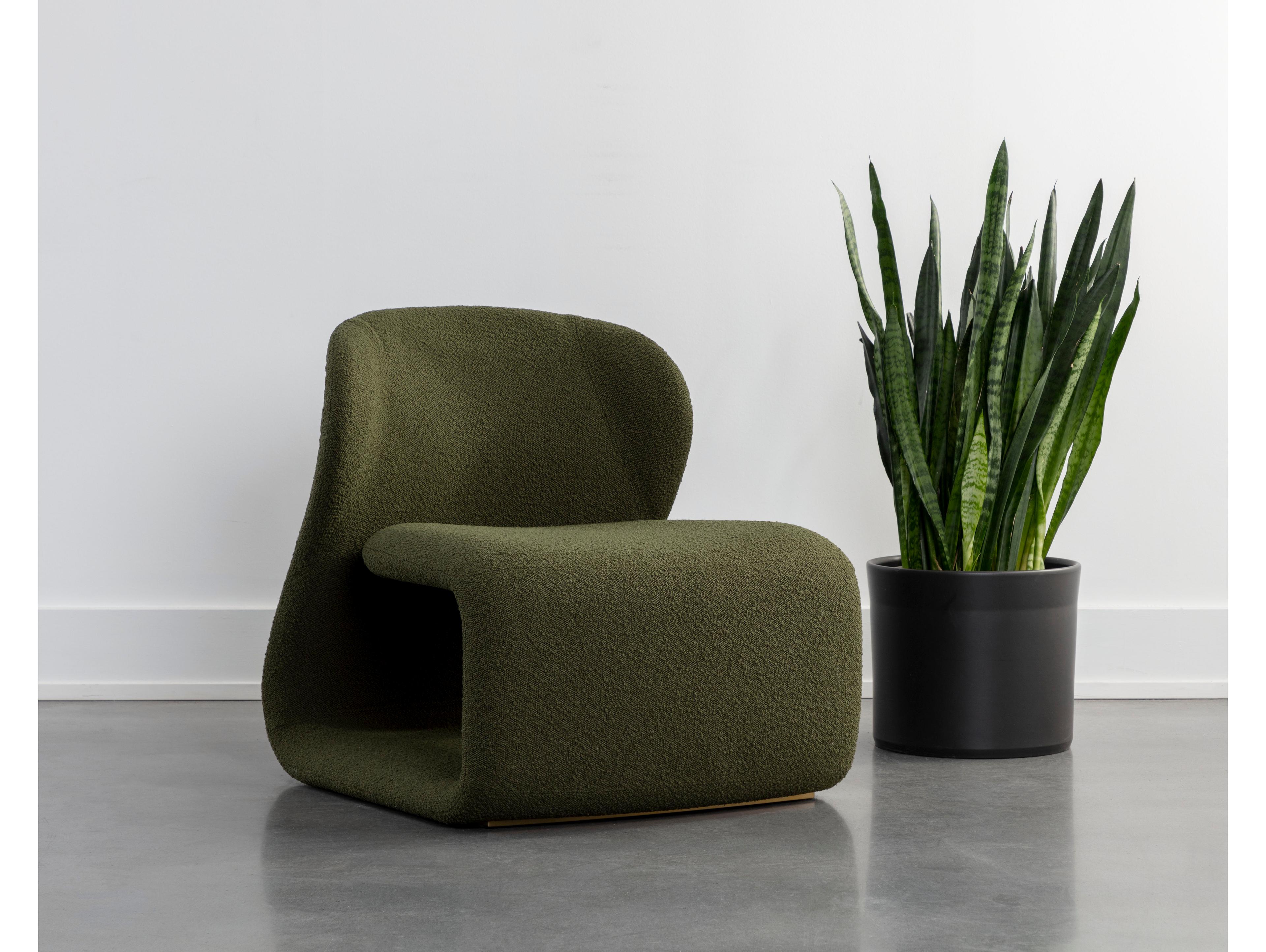 Sunpan Ikon Green Fabric Accent Chair