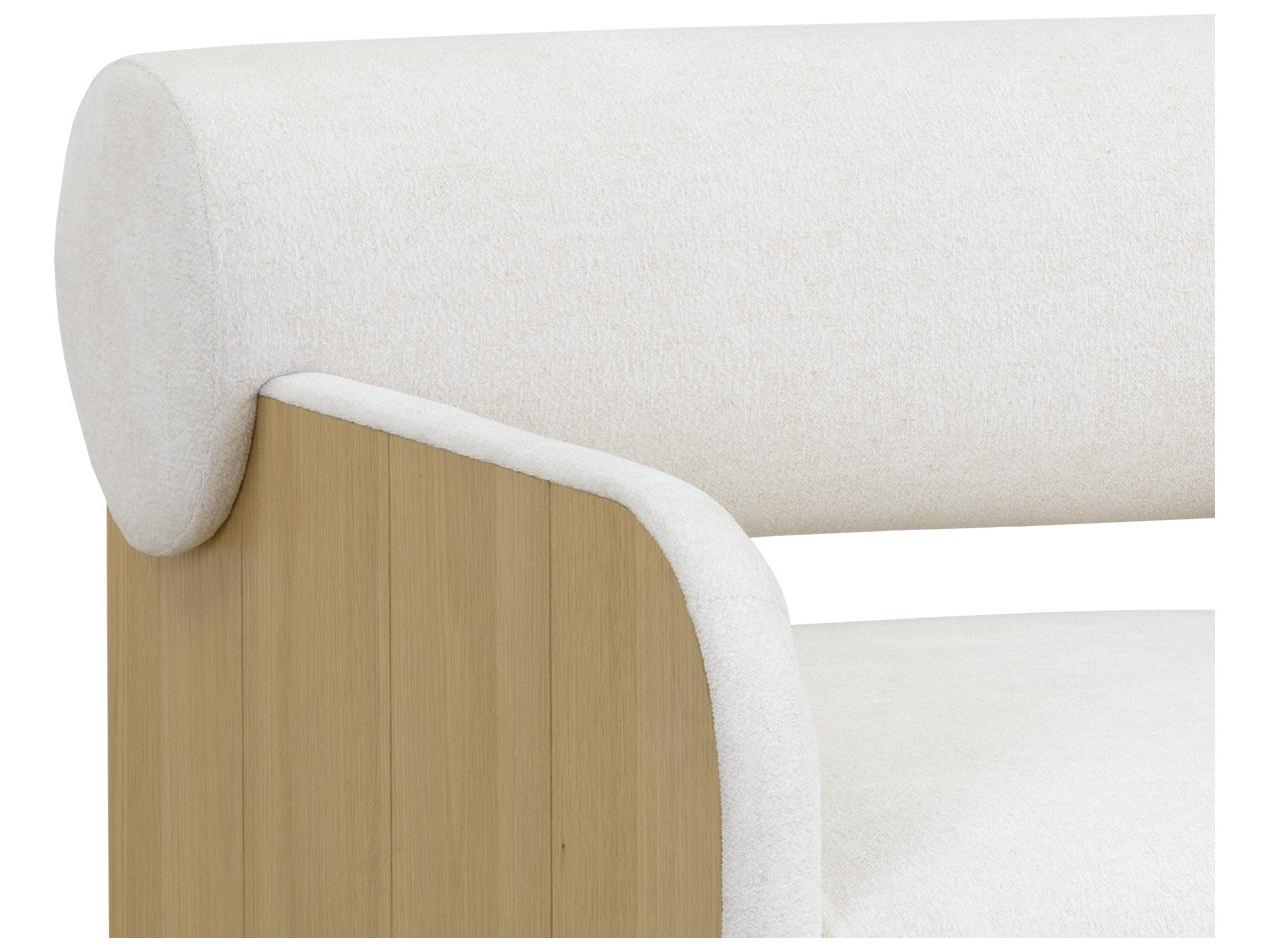 Sunpan Coburn White Fabric Accent Chair