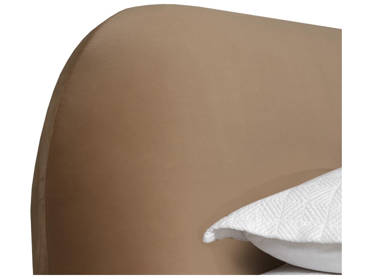 Sunpan Marin Brown Pine Wood Upholstered King Platform Bed