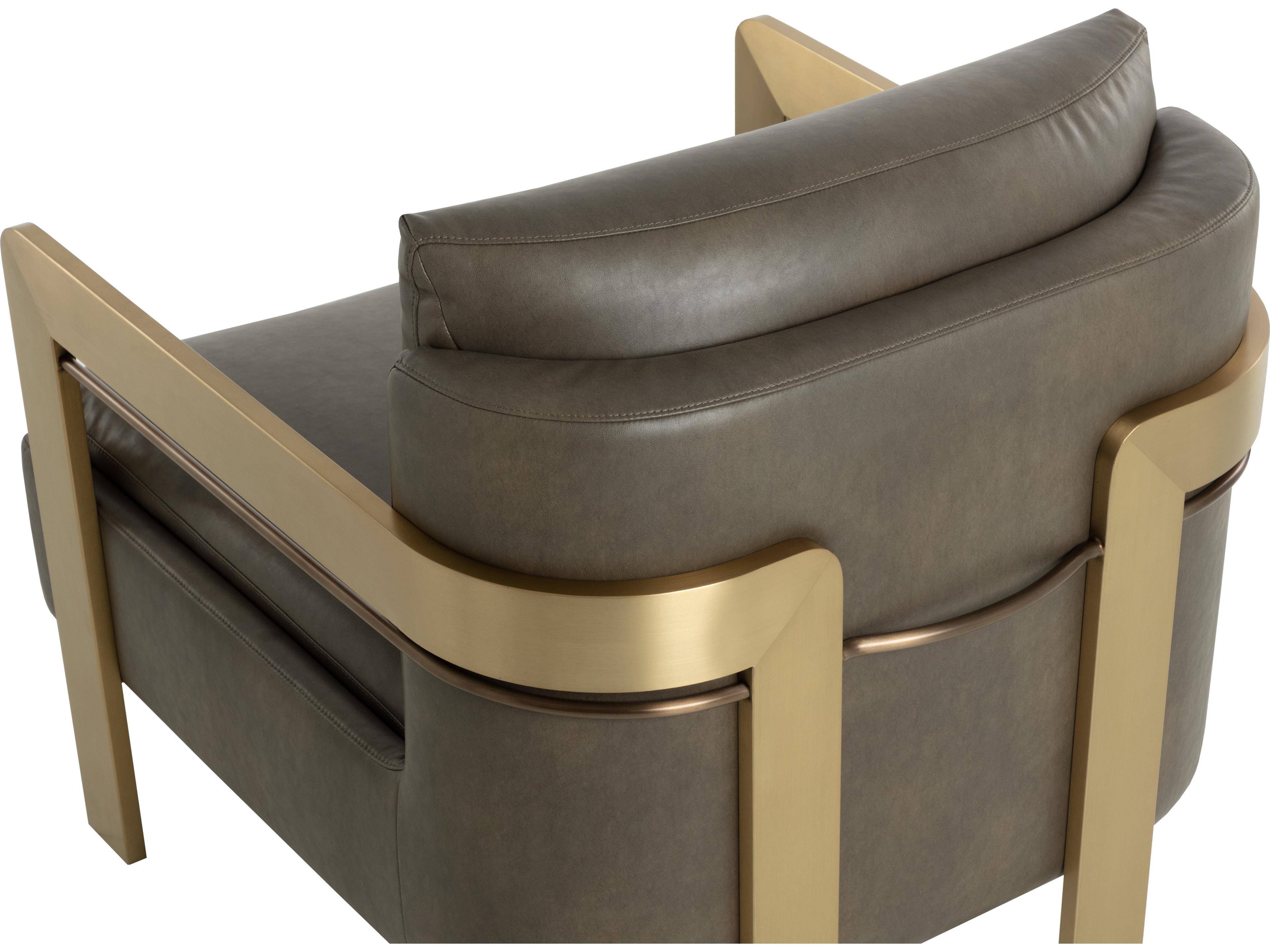 Sunpan Garo Tan Faux Leather Accent Chair