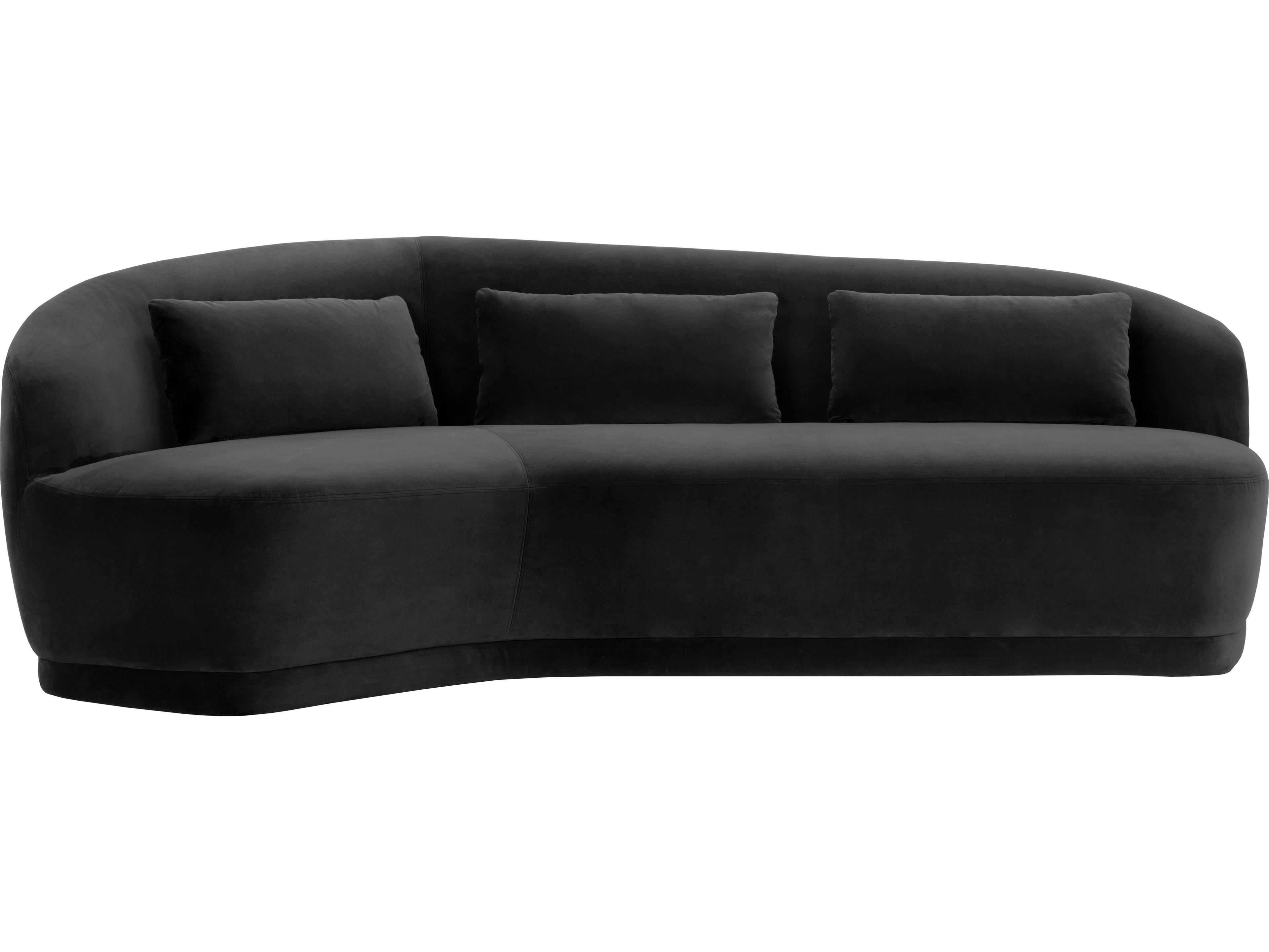 Sunpan Soraya Black Upholstered Sofa