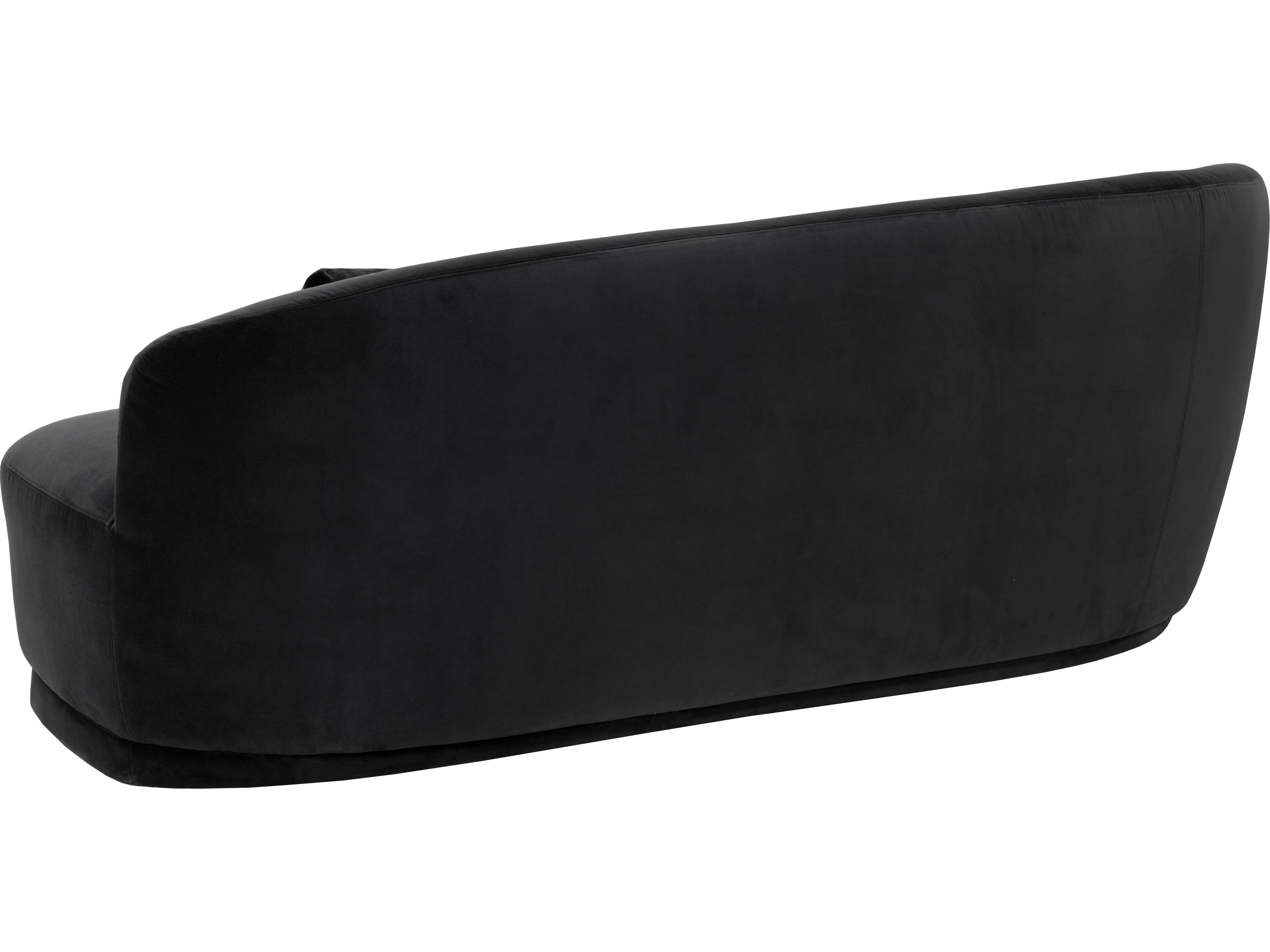 Sunpan Soraya Black Upholstered Sofa