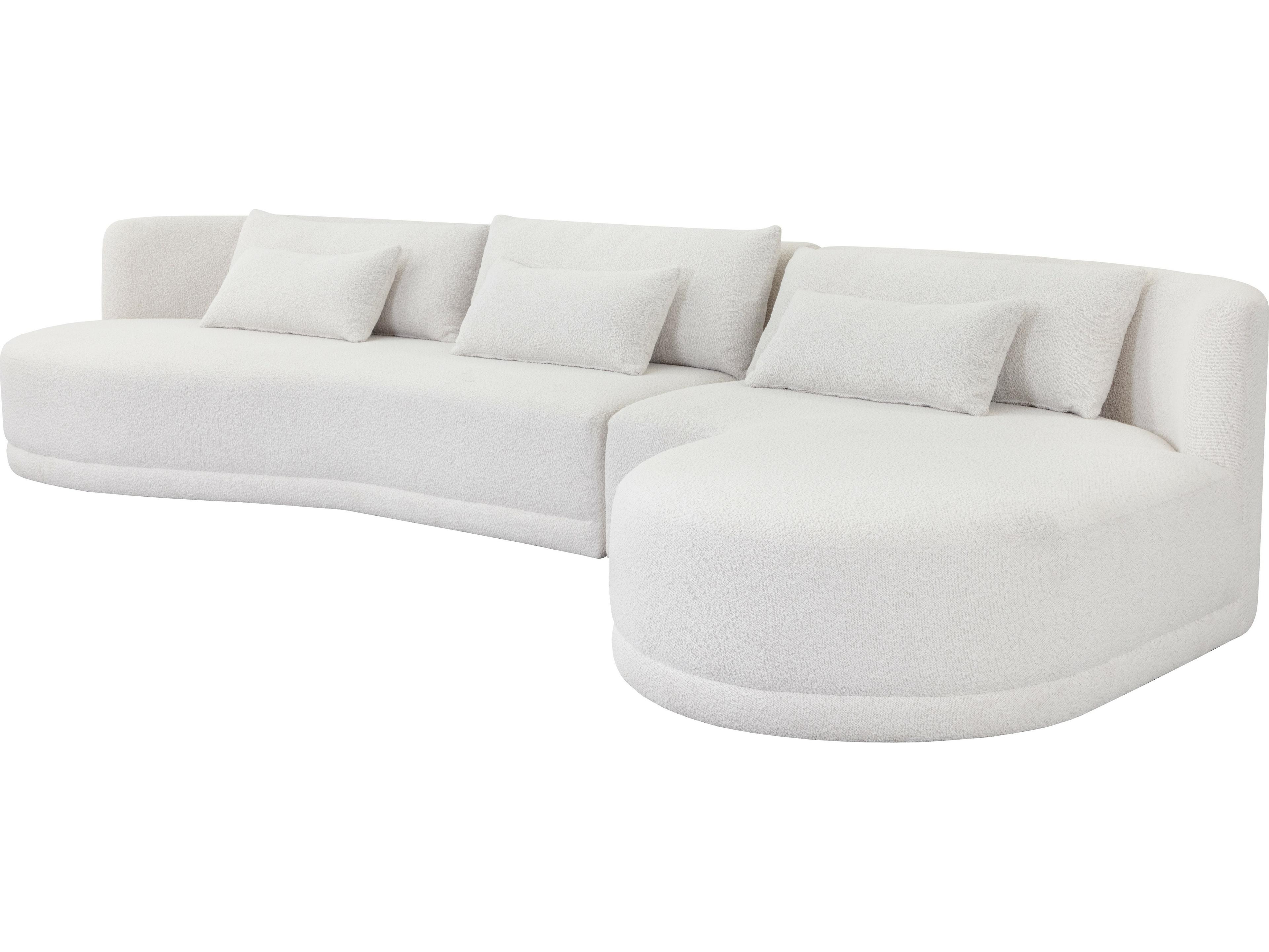 Sunpan Laken Copenhagen White Upholstered Sofa