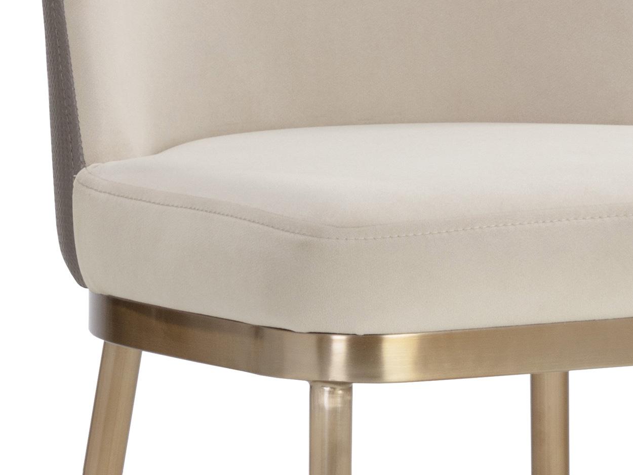 Sunpan Lavania 18" Lavania Barstool Meg Taupe / Porcini Taupe