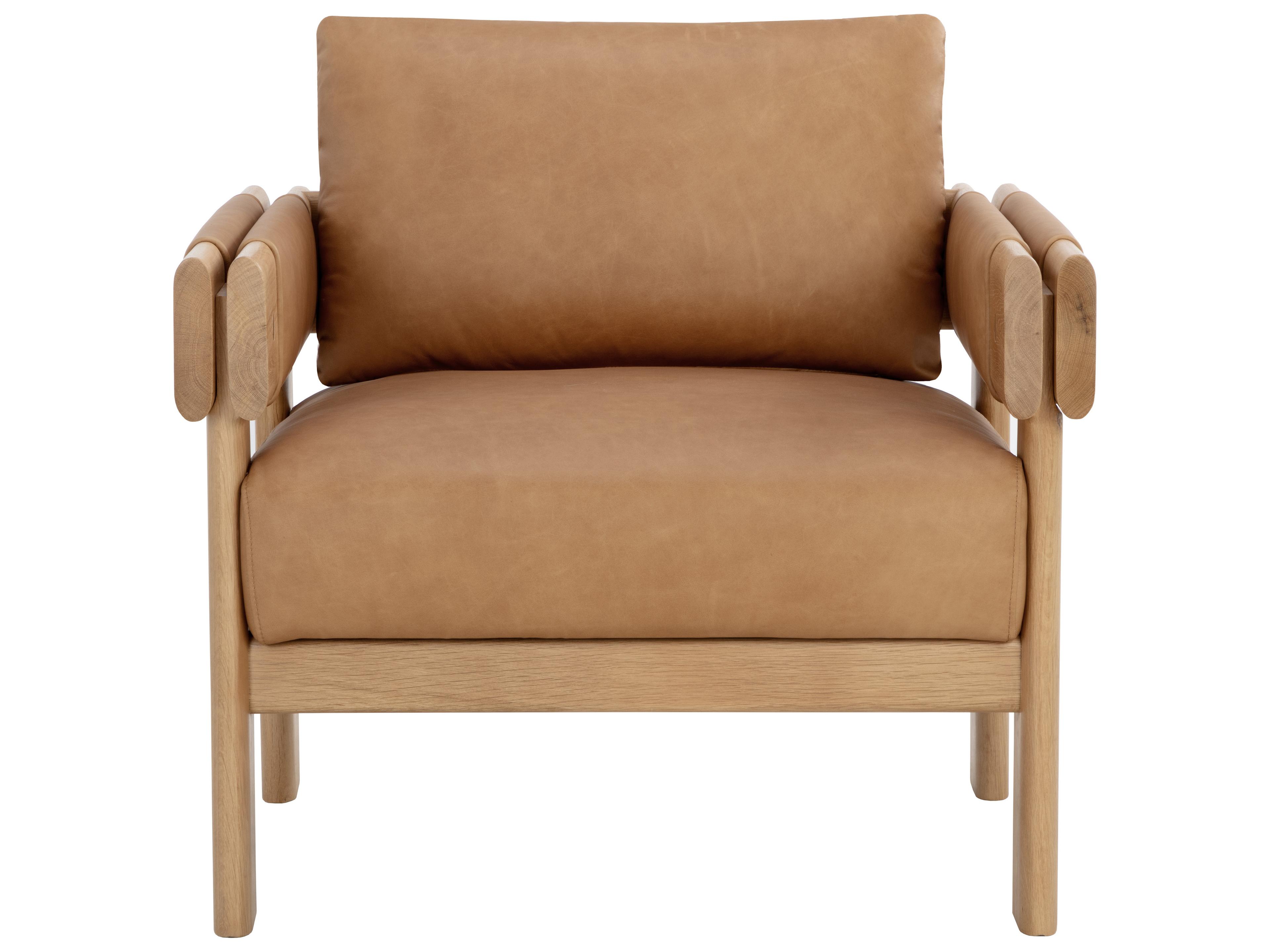 Sunpan Carmichael 34" Carmichael Lounge Chair Ludlow Sesame Leather