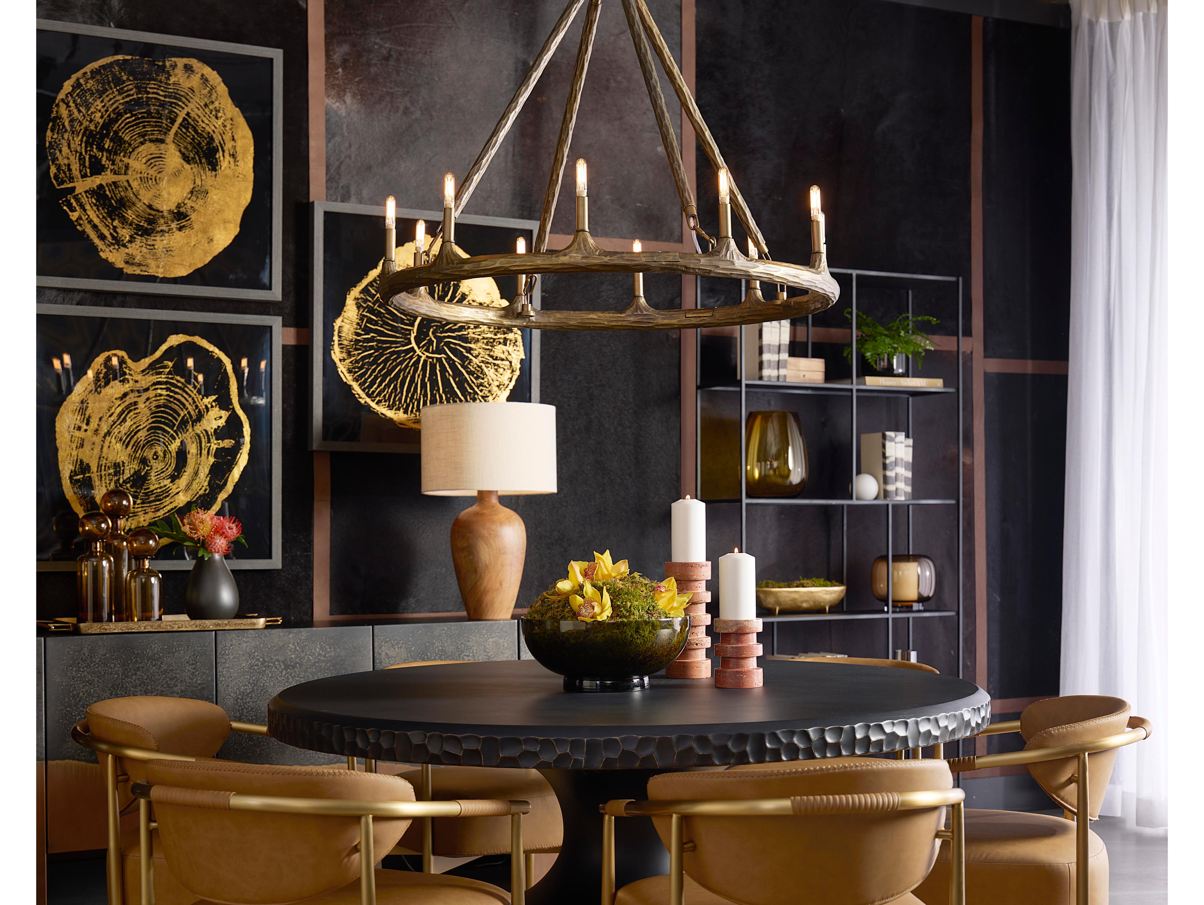 Sunpan Wolfgang Gold Traditional Round Chandelier