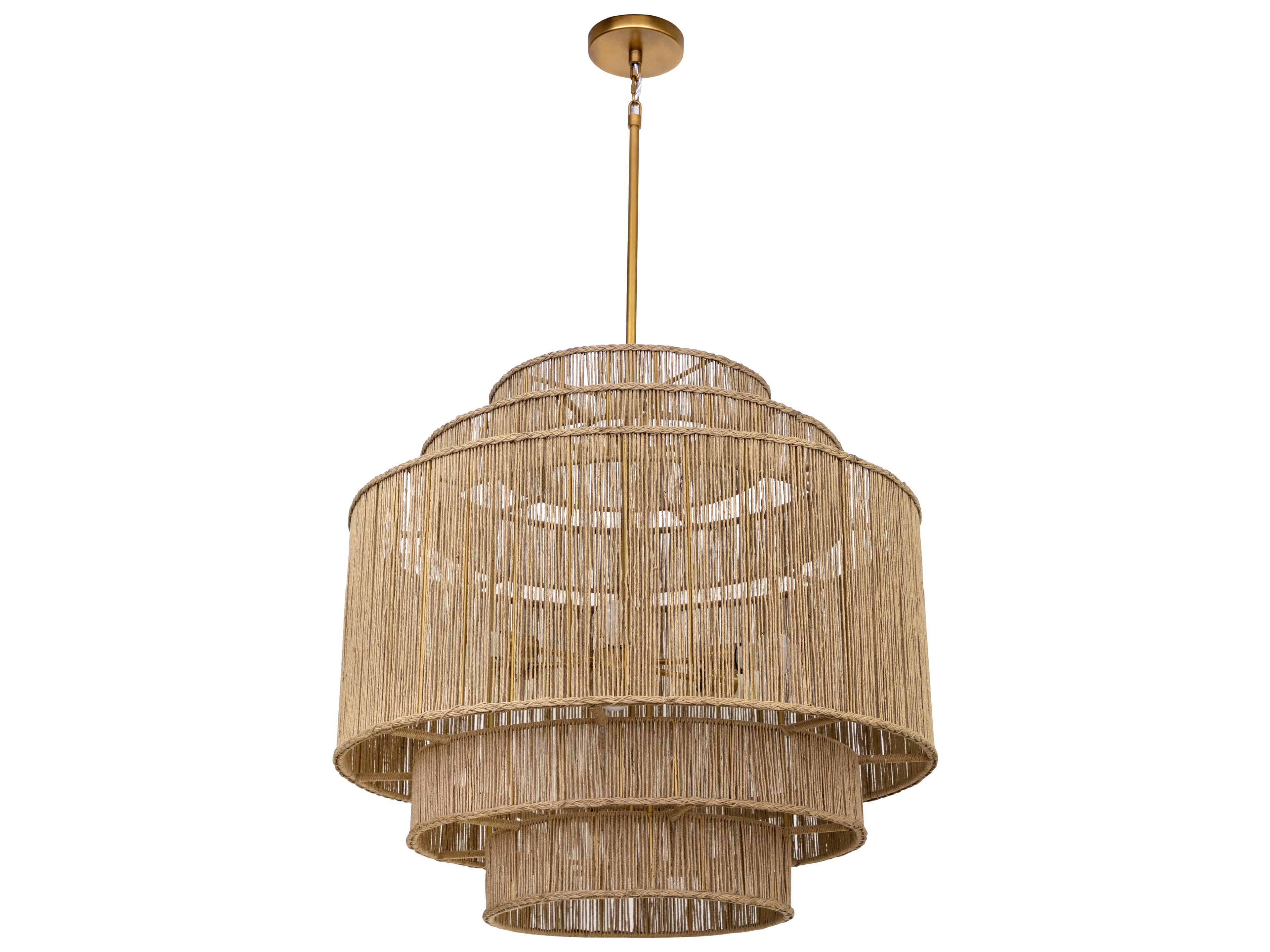 Sunpan Alyssa Brown Tiered Chandelier