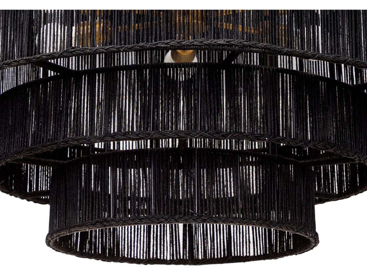 Sunpan Alyssa Black Tiered Chandelier
