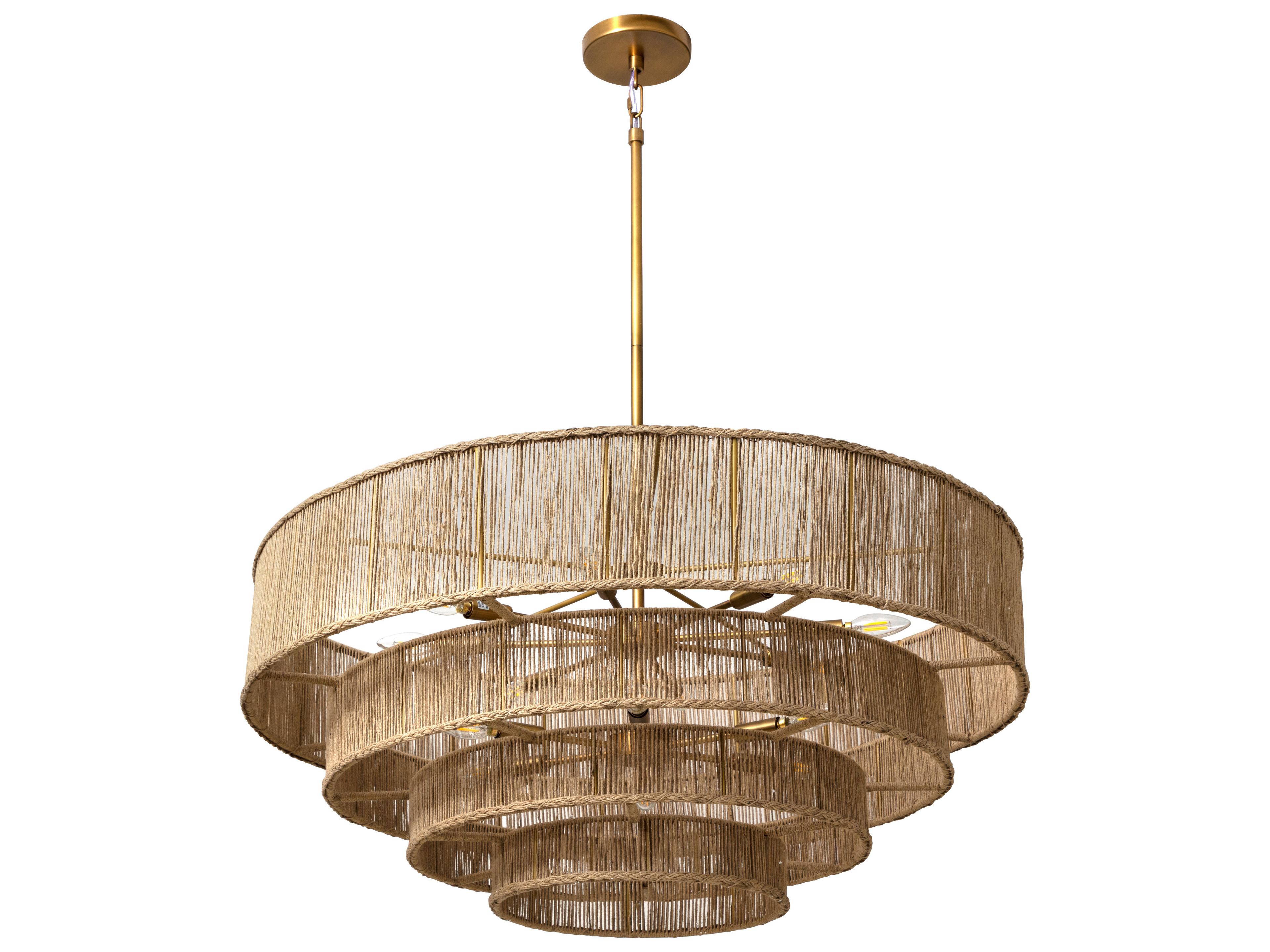 Sunpan Lumina Brass Candelabra Chandelier
