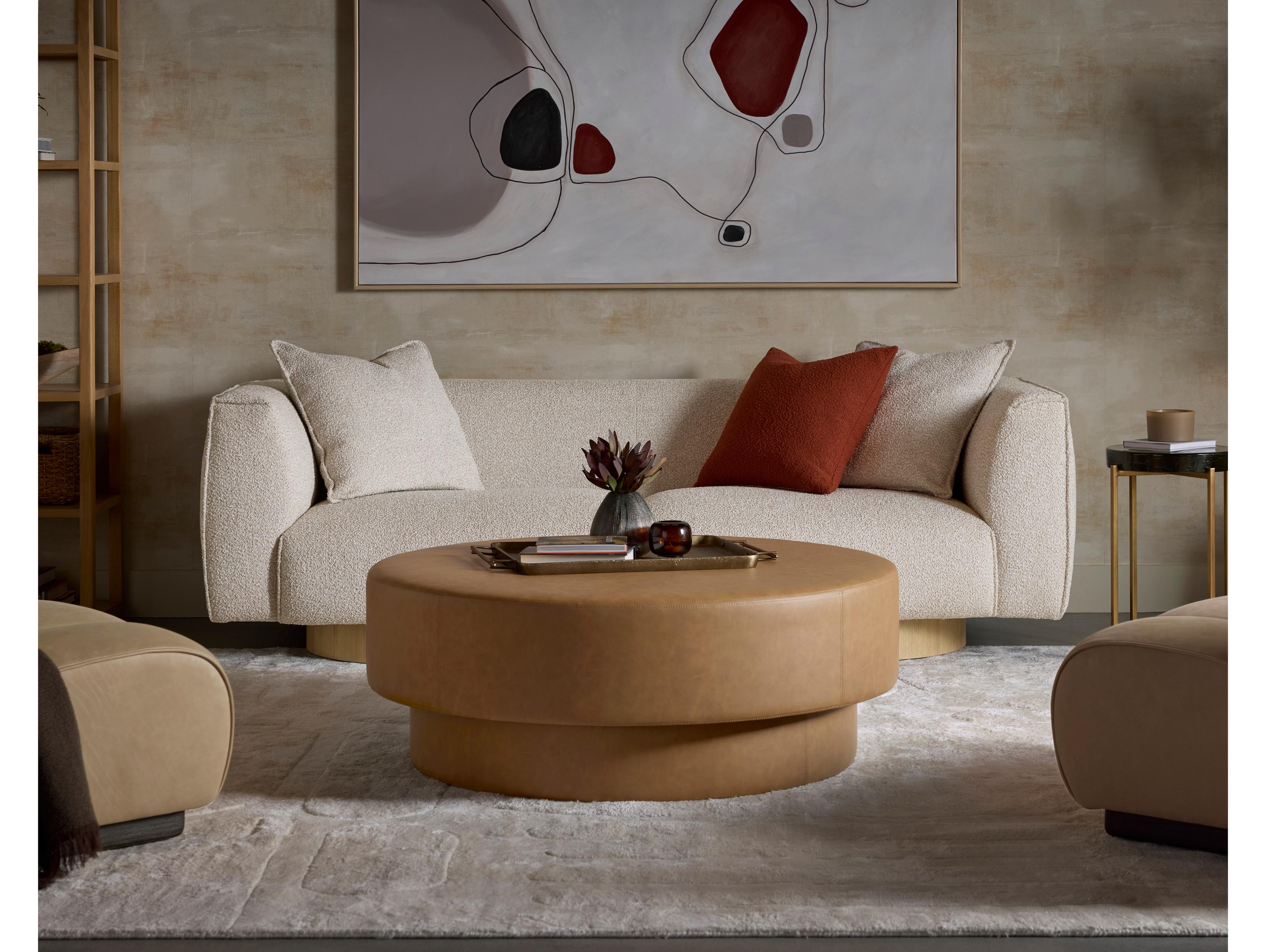 Sunpan Sheena Round Glass End Table