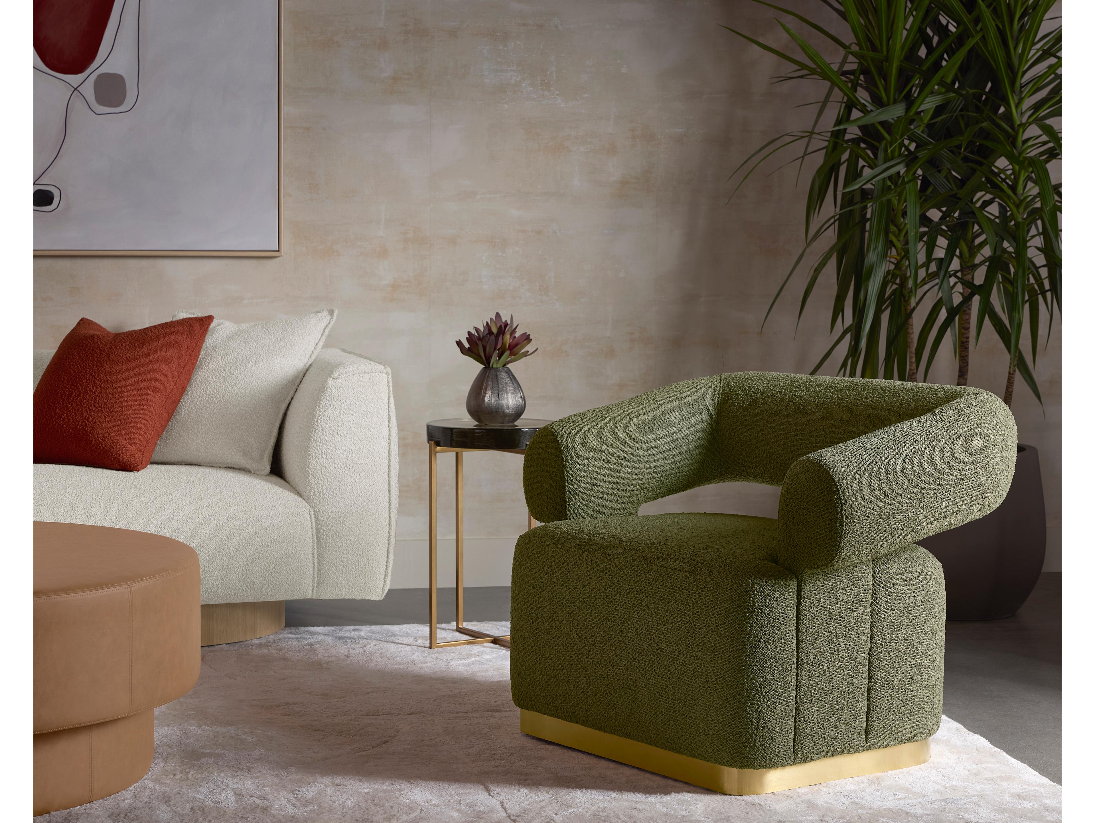 Sunpan Sheena Round Glass End Table