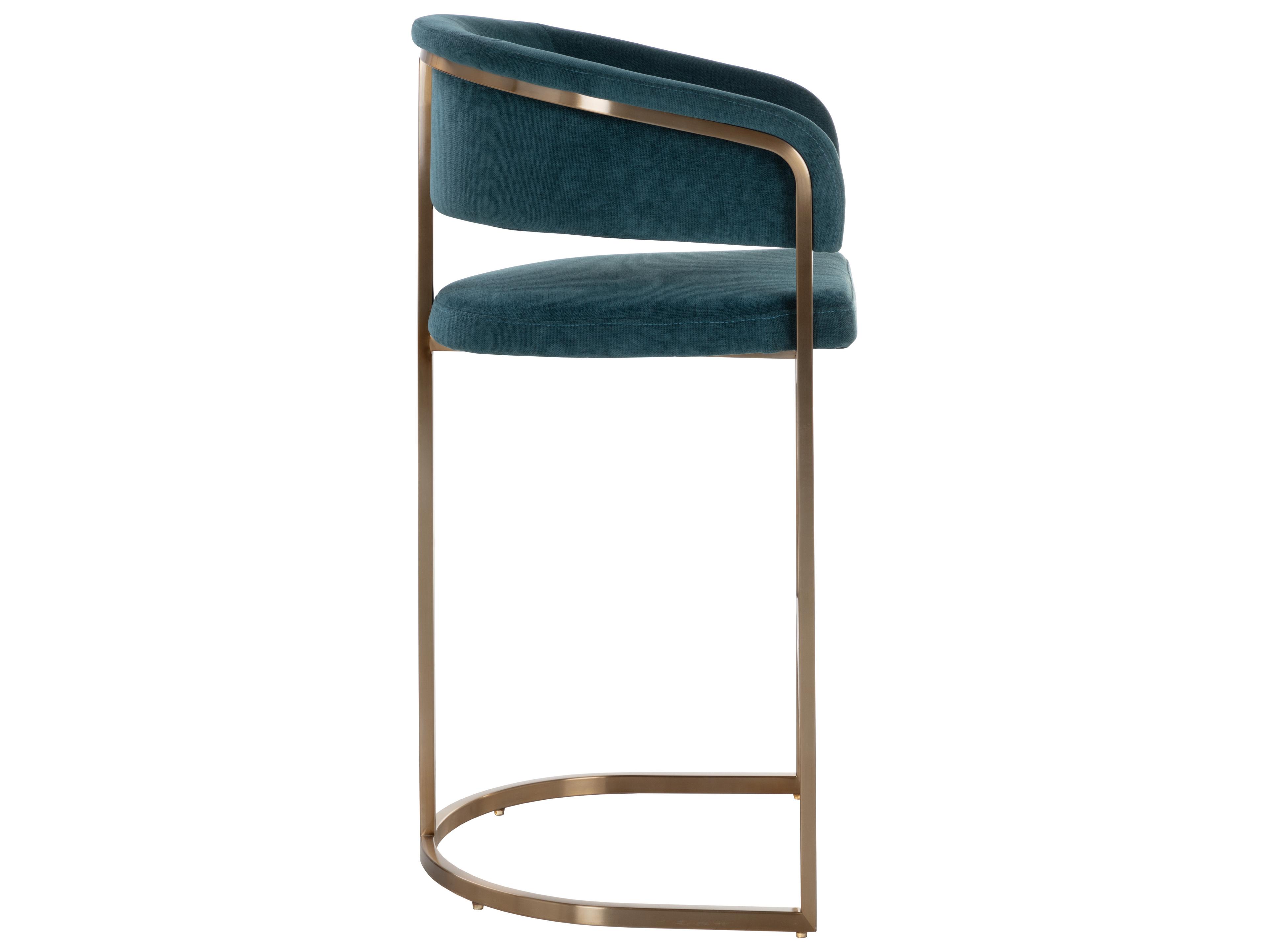 Sunpan Marris 23.75" Marris Barstool Gold Danny Teal