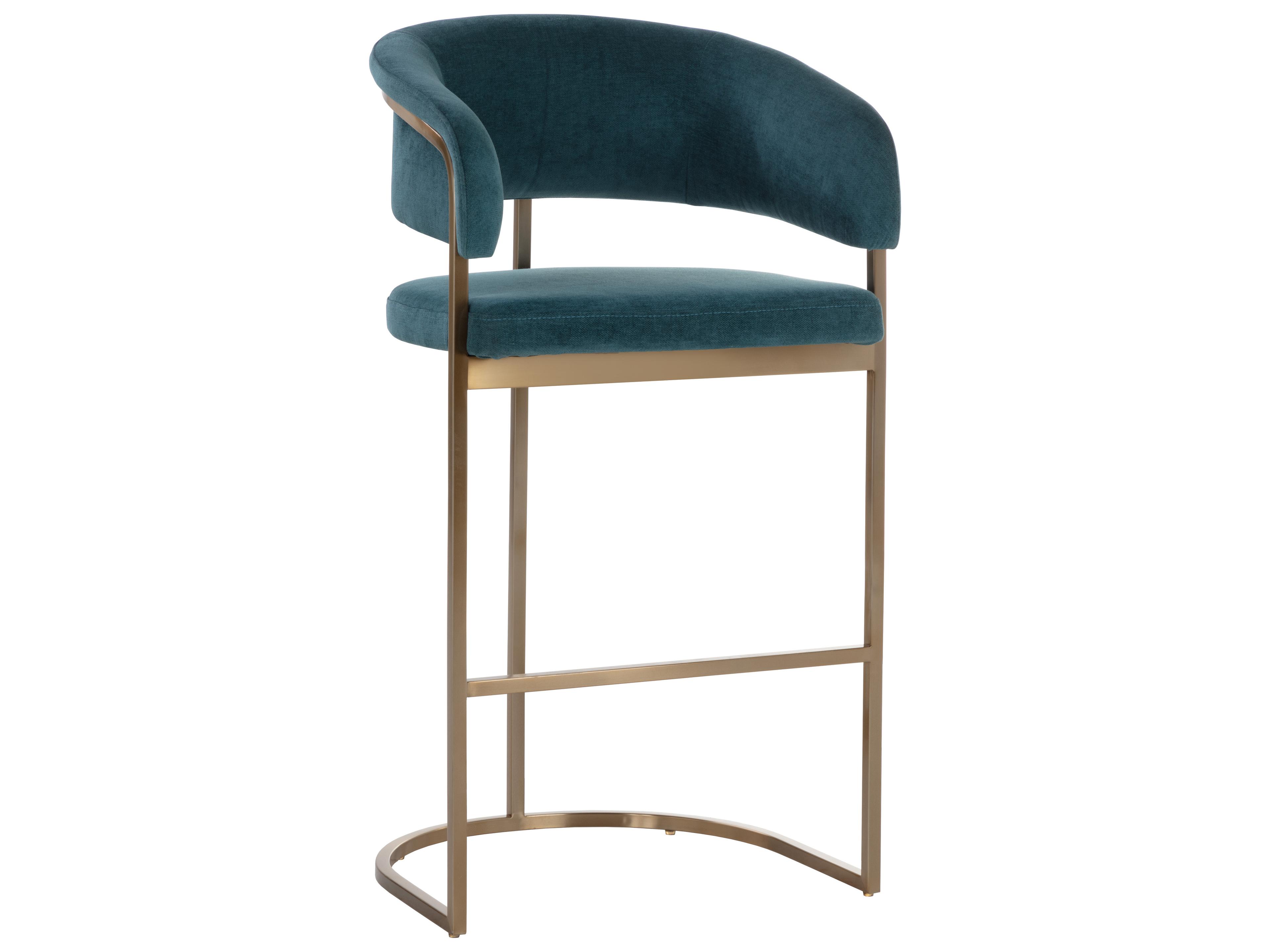 Sunpan Marris 23.75" Marris Barstool Gold Danny Teal