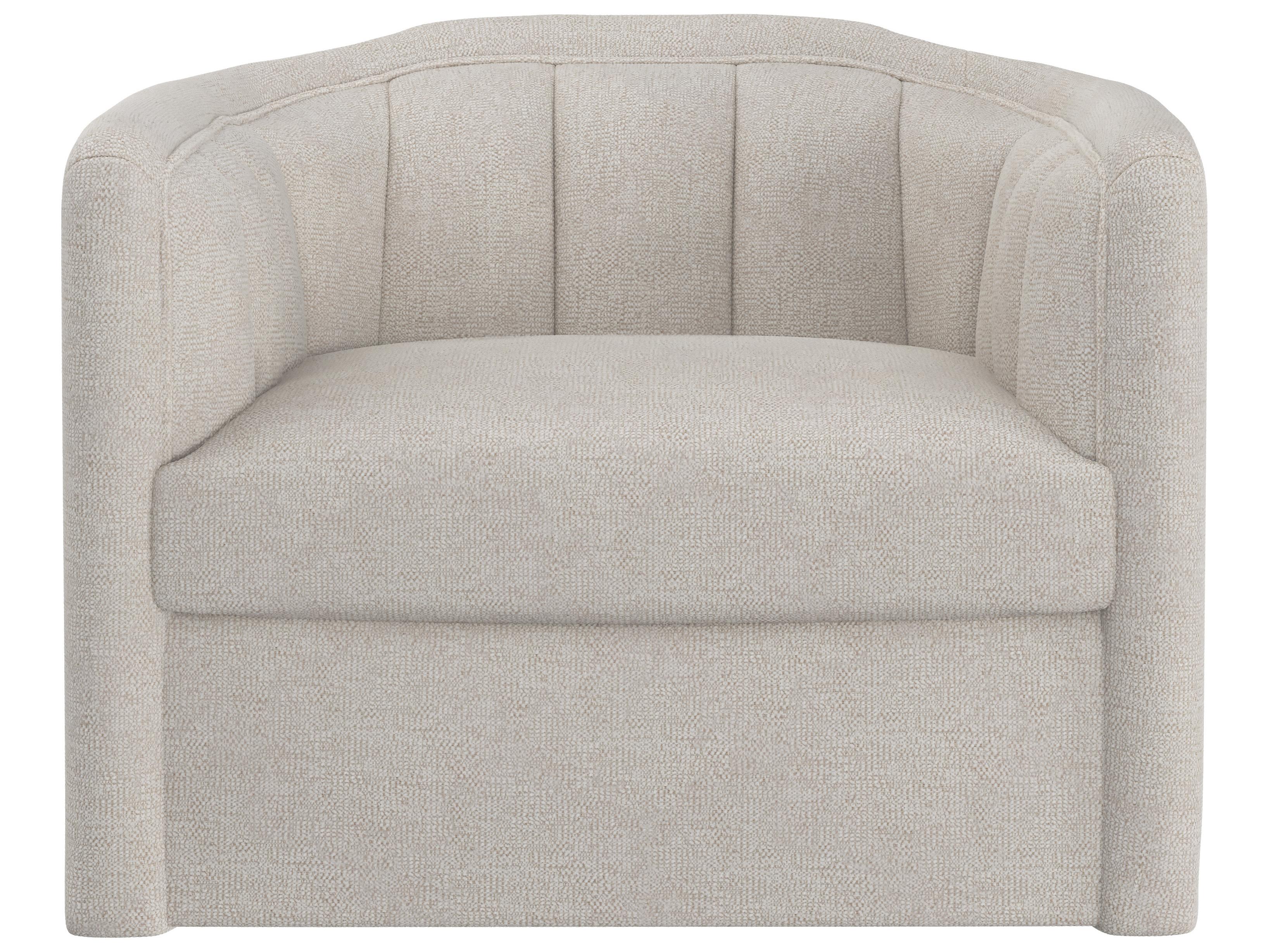 Sunpan Birrit Swivel Armchair in Dove Cream