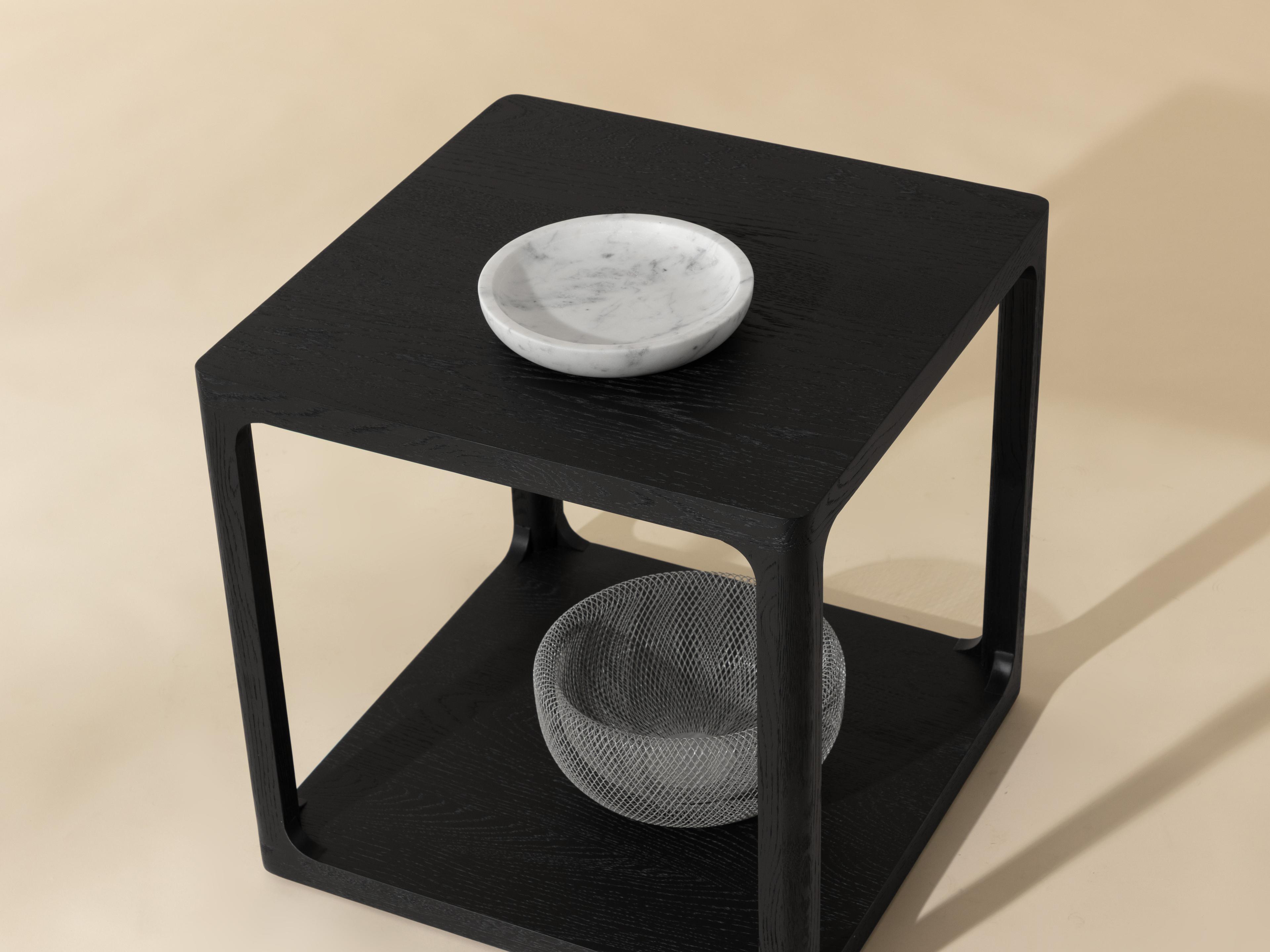 Sunpan Doncaster Square Wood Black End Table