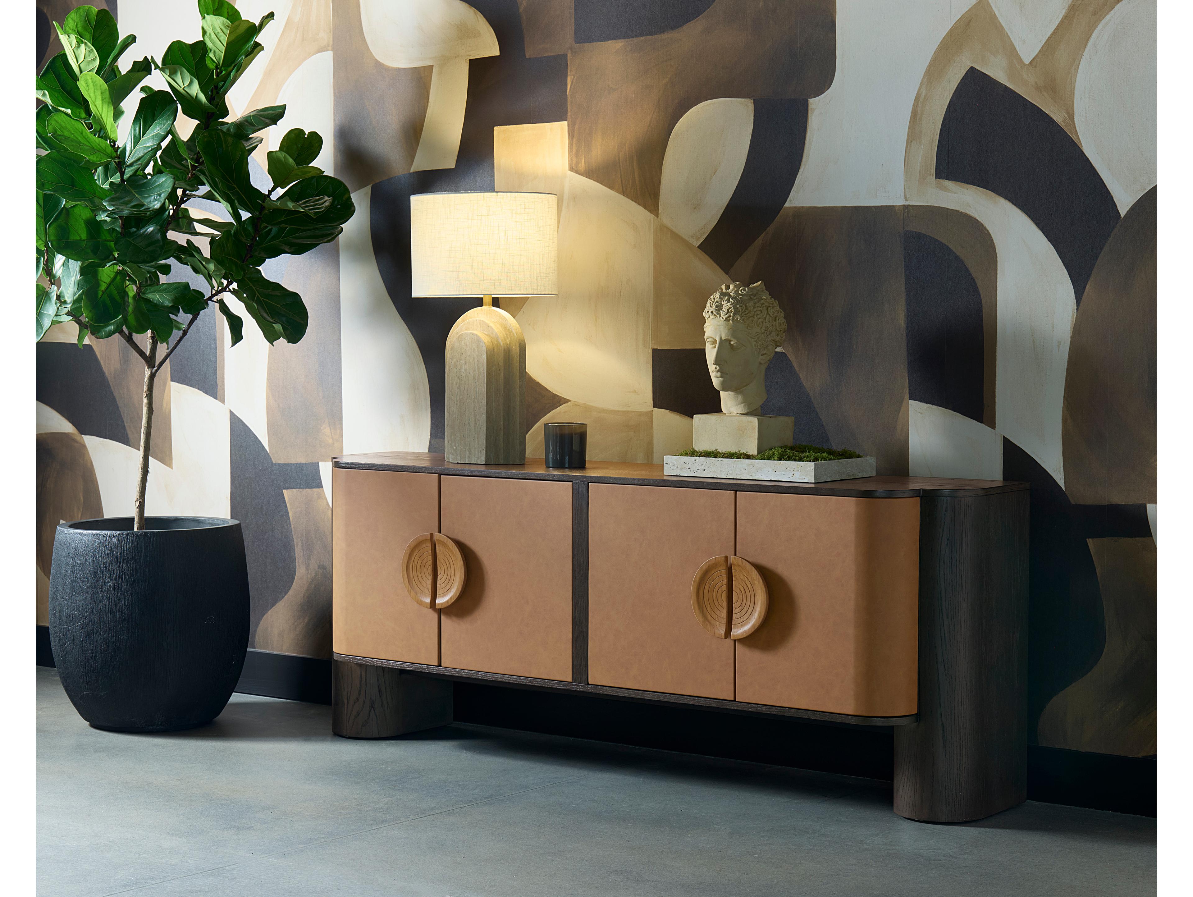 Sunpan Dresden 20" Oak Wood Sideboard