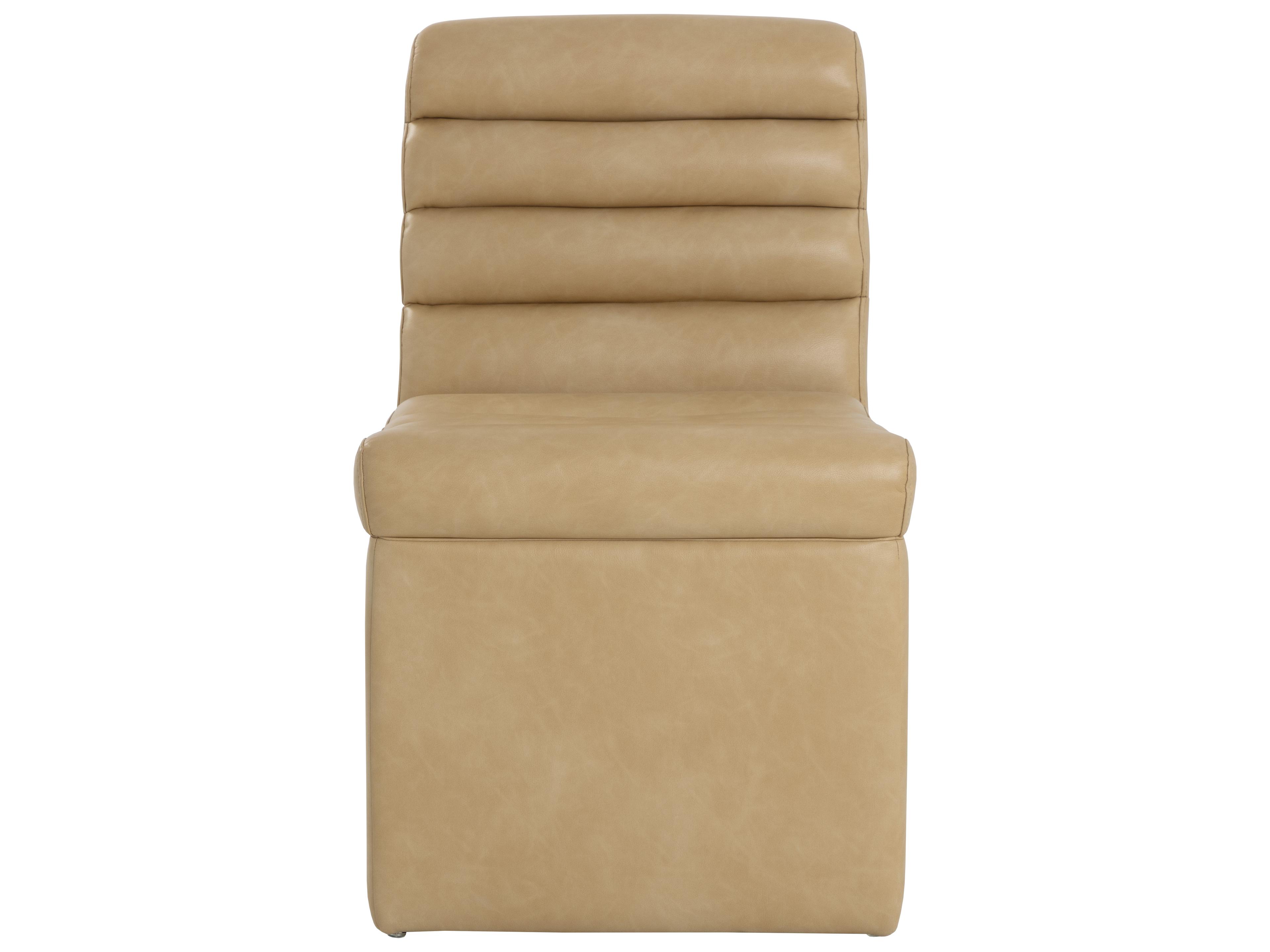 Sunpan Norm Wheeled Dining Chair in Copley Latte